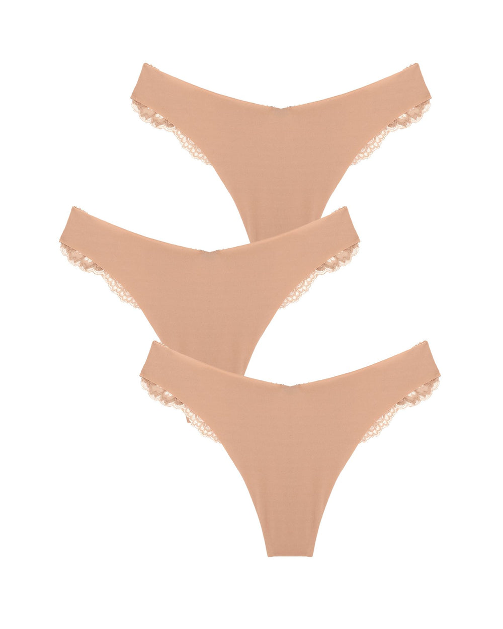 Journelle Isabel Jolie Thong 3 Pack in beige