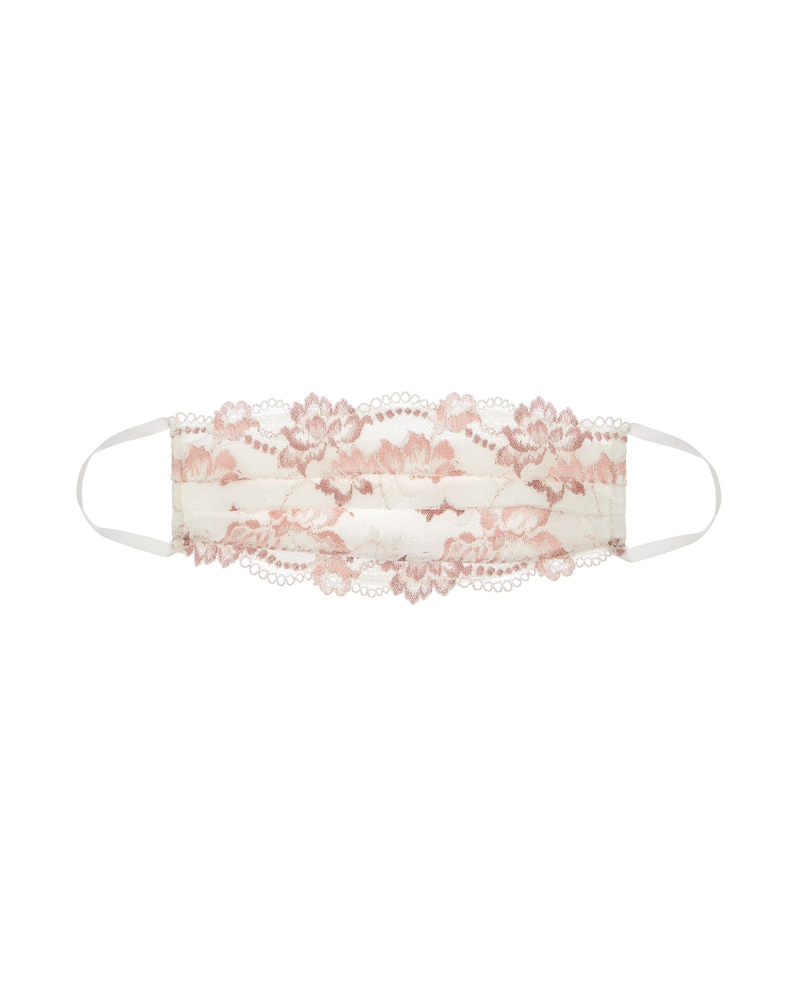 Cosabella Savona Pleated Face Mask in white