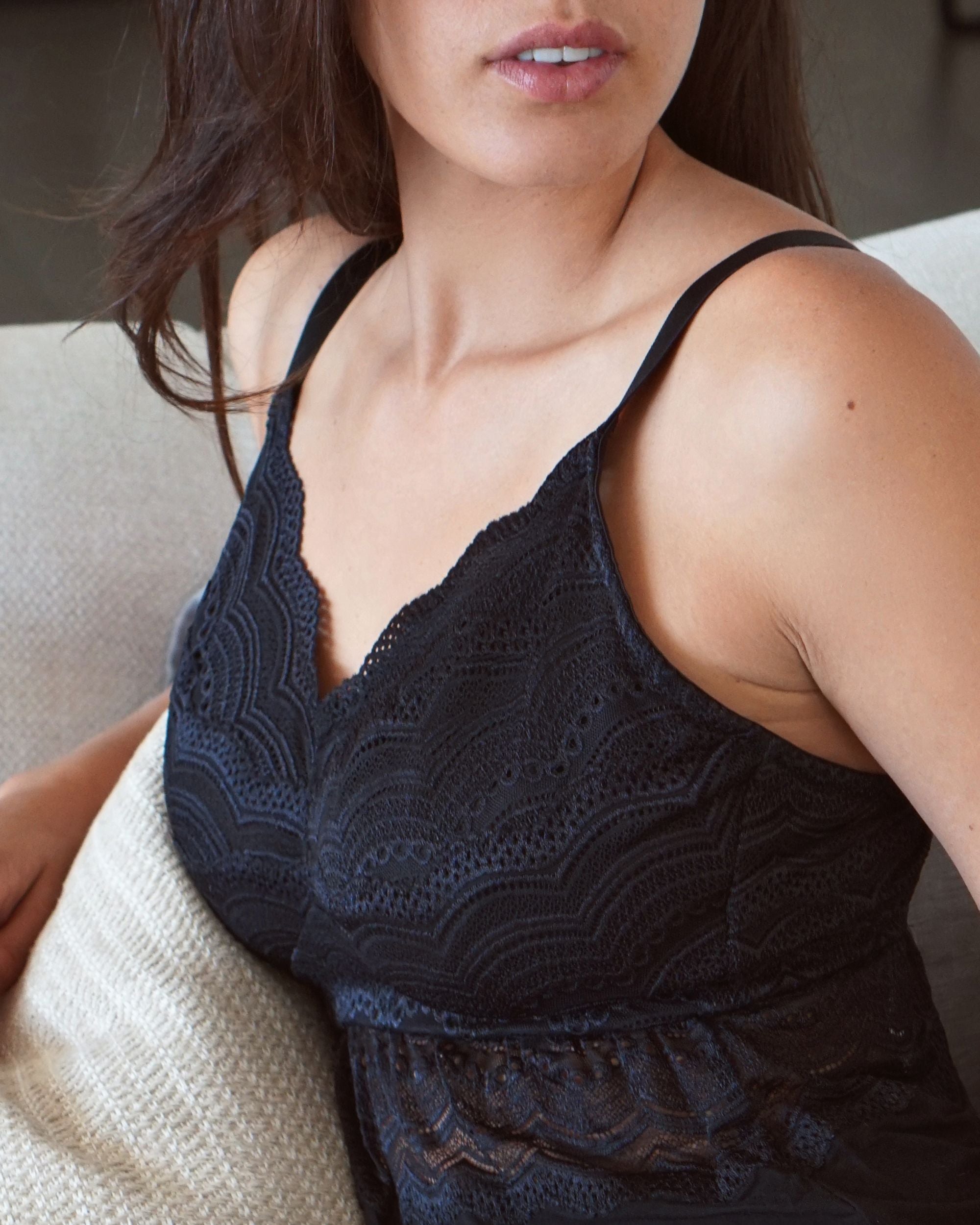 Cosabella Ceylon Curvy Classic Babydoll in black