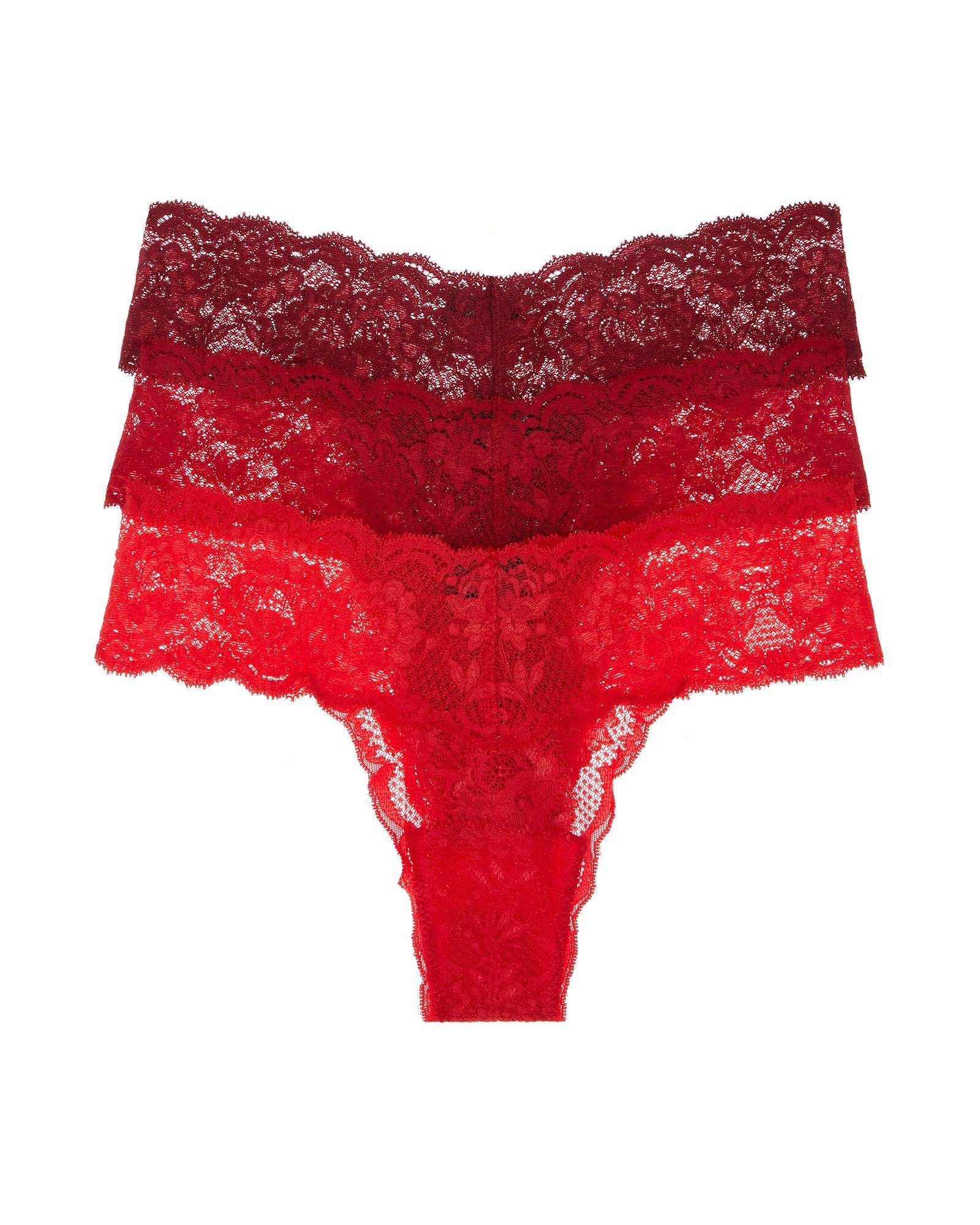 Cosabella Never Say Never Cutie 3 Pack in red