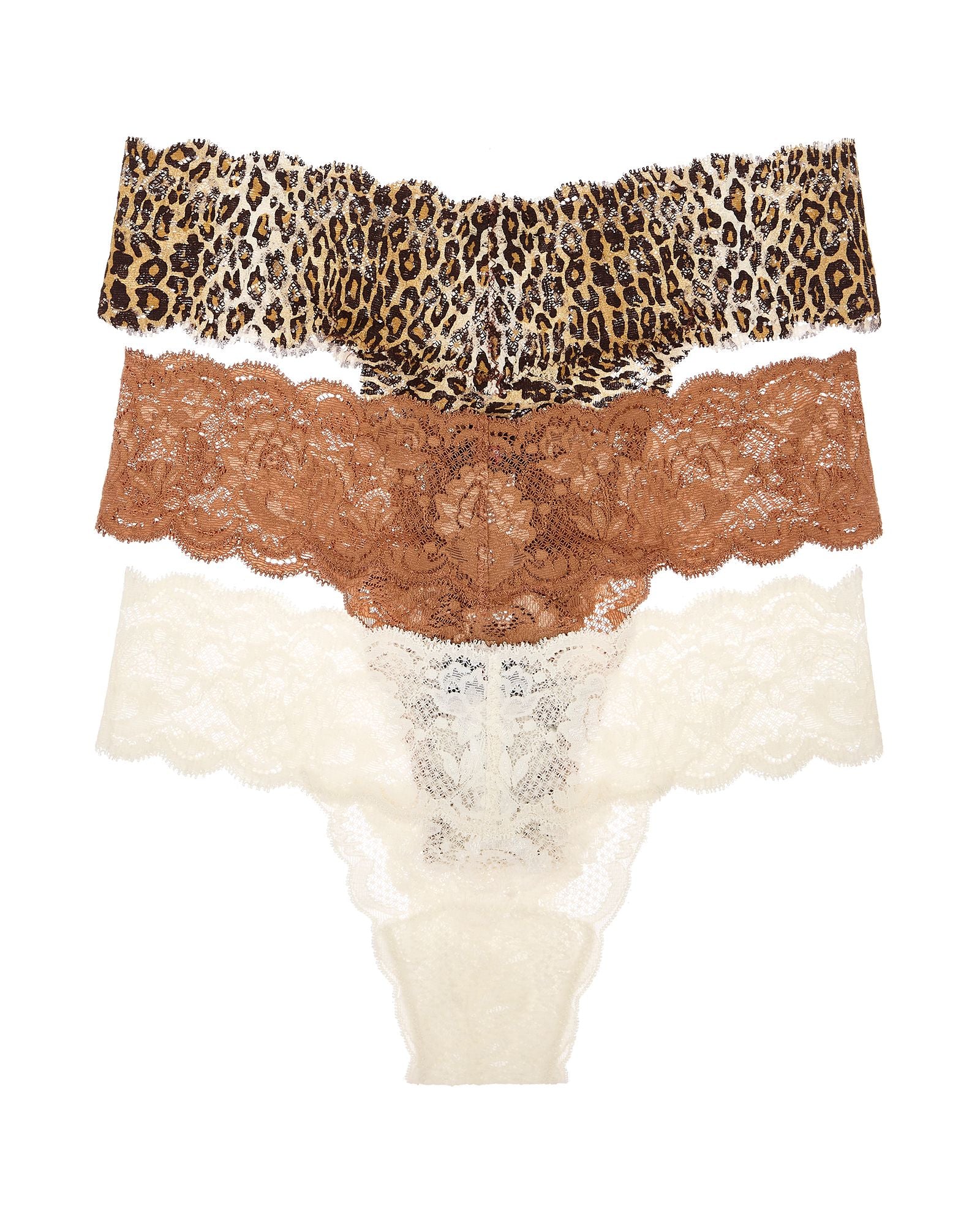 Cosabella Never Say Never Cutie 3 Pack in beige