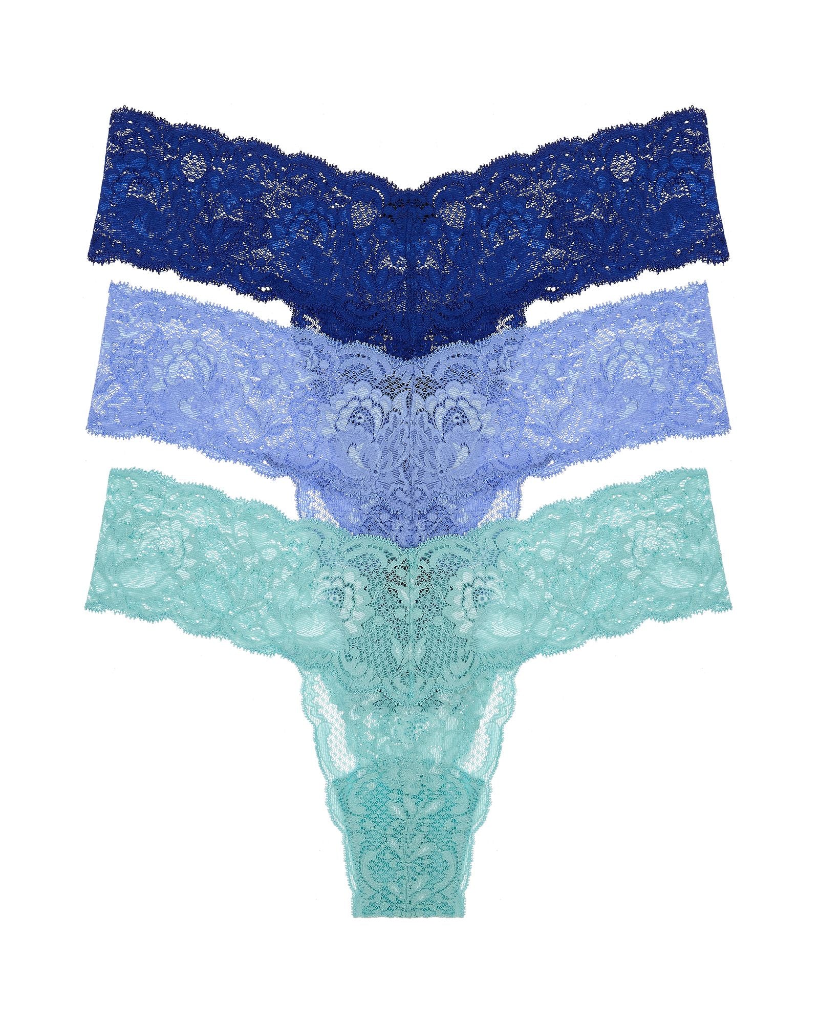 Cosabella Never Say Never Cutie 3 Pack in blue