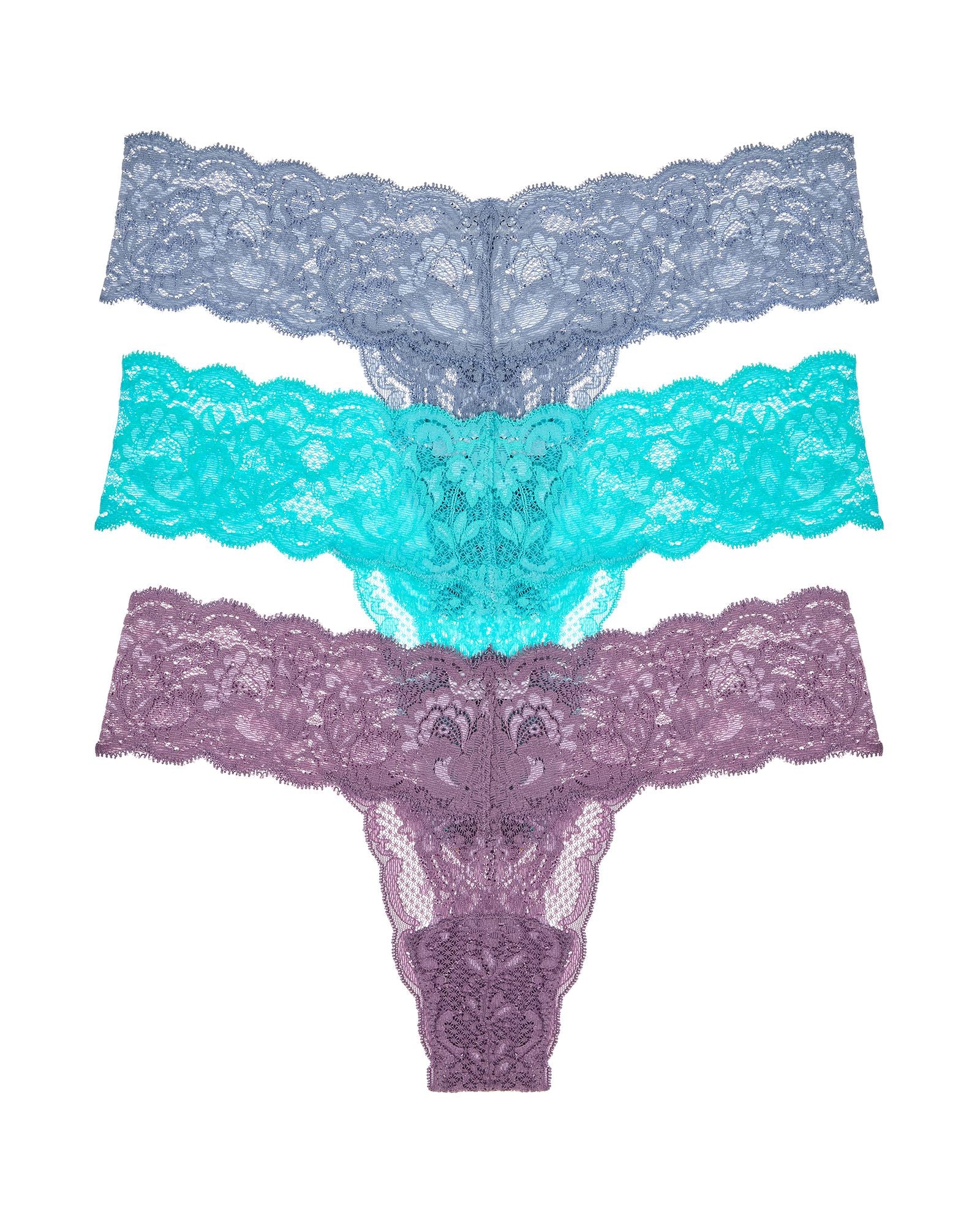 Cosabella Never Say Never Cutie 3 Pack in blue