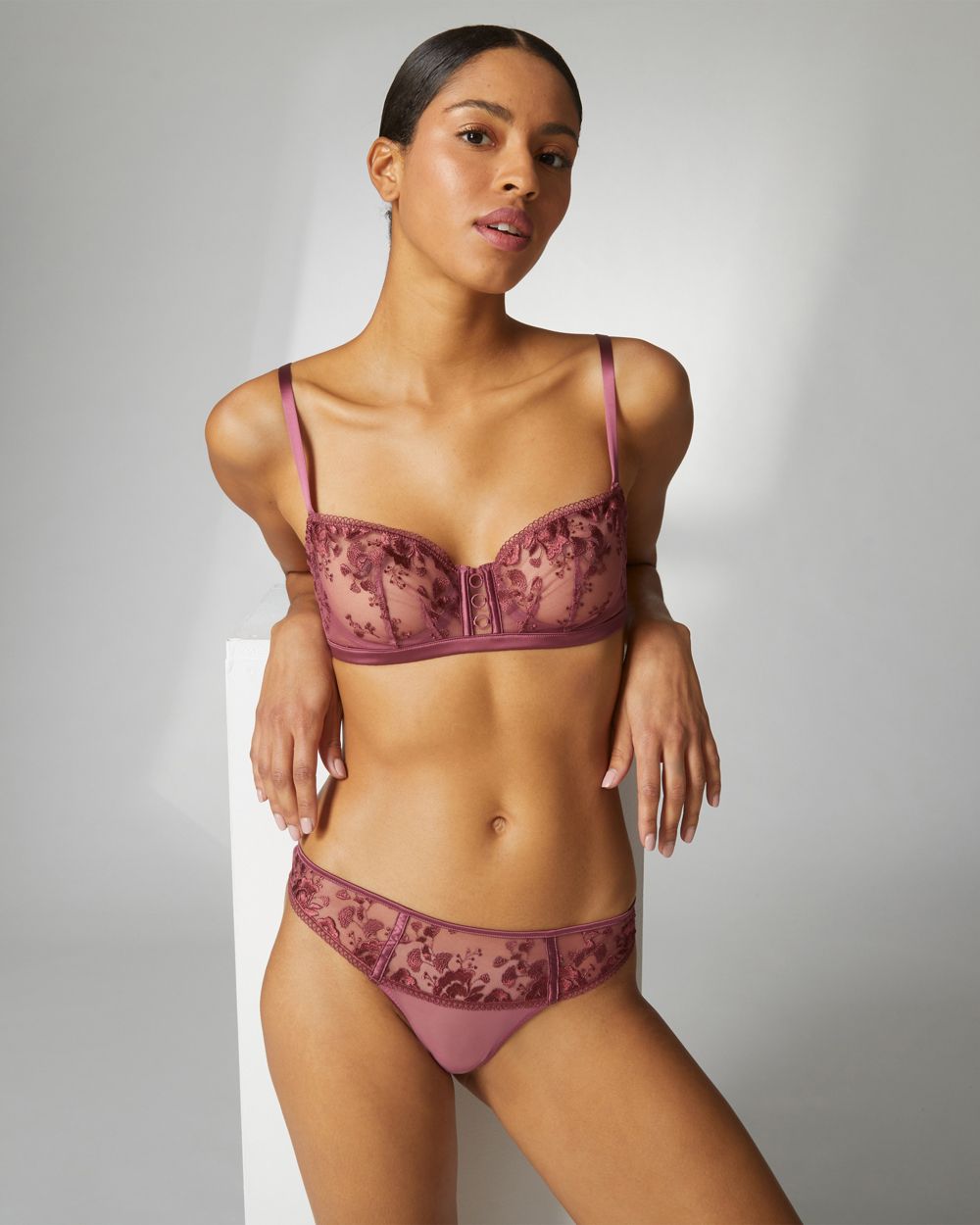 Simone Perele Orphee Half Cup Bra in pink
