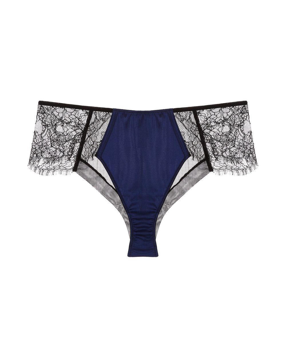 TeAmore Dusk Leavers Lace Brazilian Brief in blue