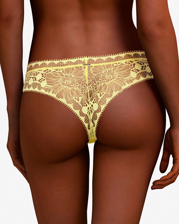 Chantelle Day to Night Tanga in yellow