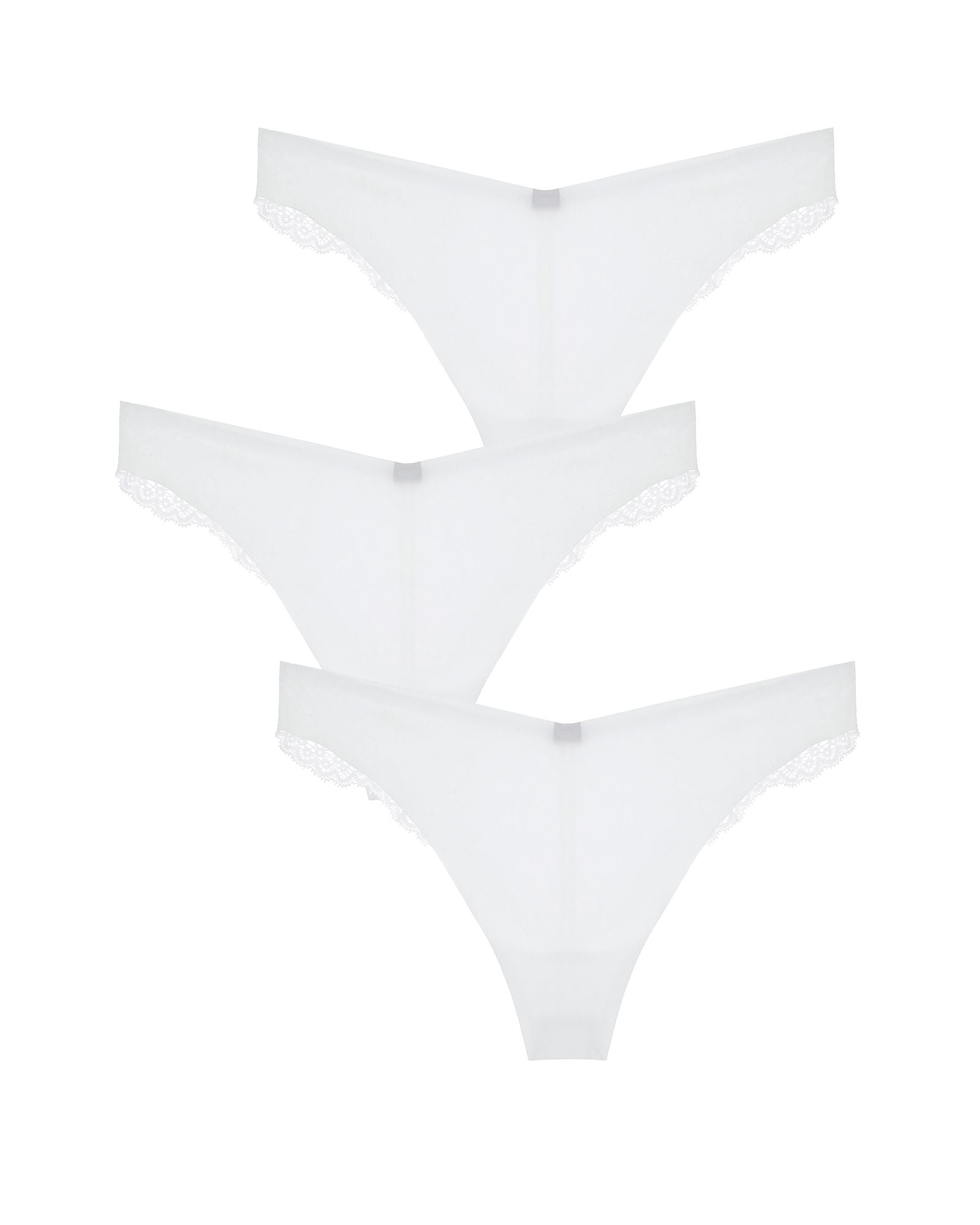Journelle Allegra Jolie Thong 3 Pack in white