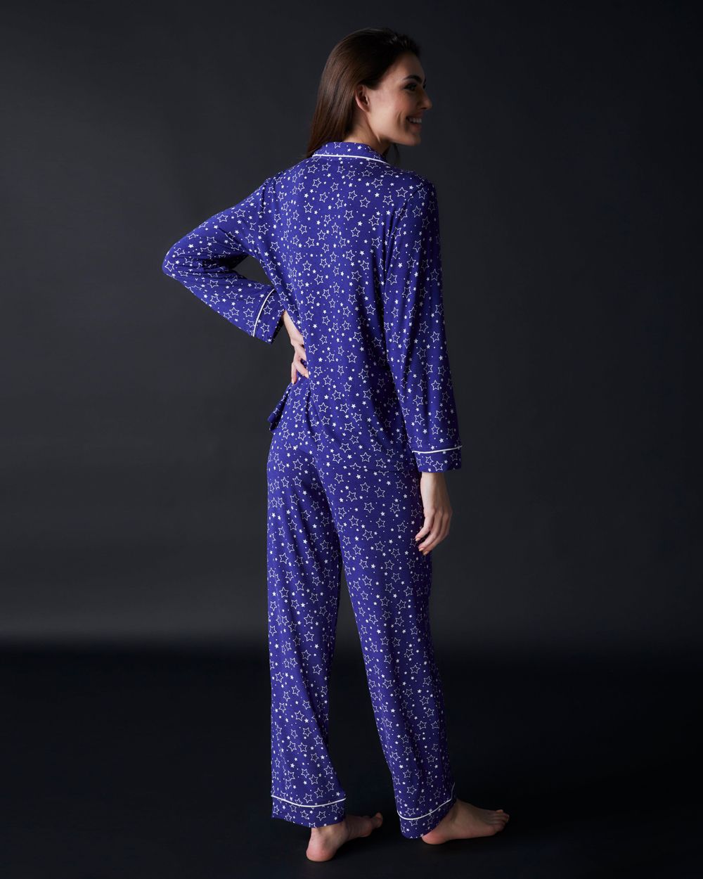 Stripe + Stare Starry Night Pyjama Set in blue