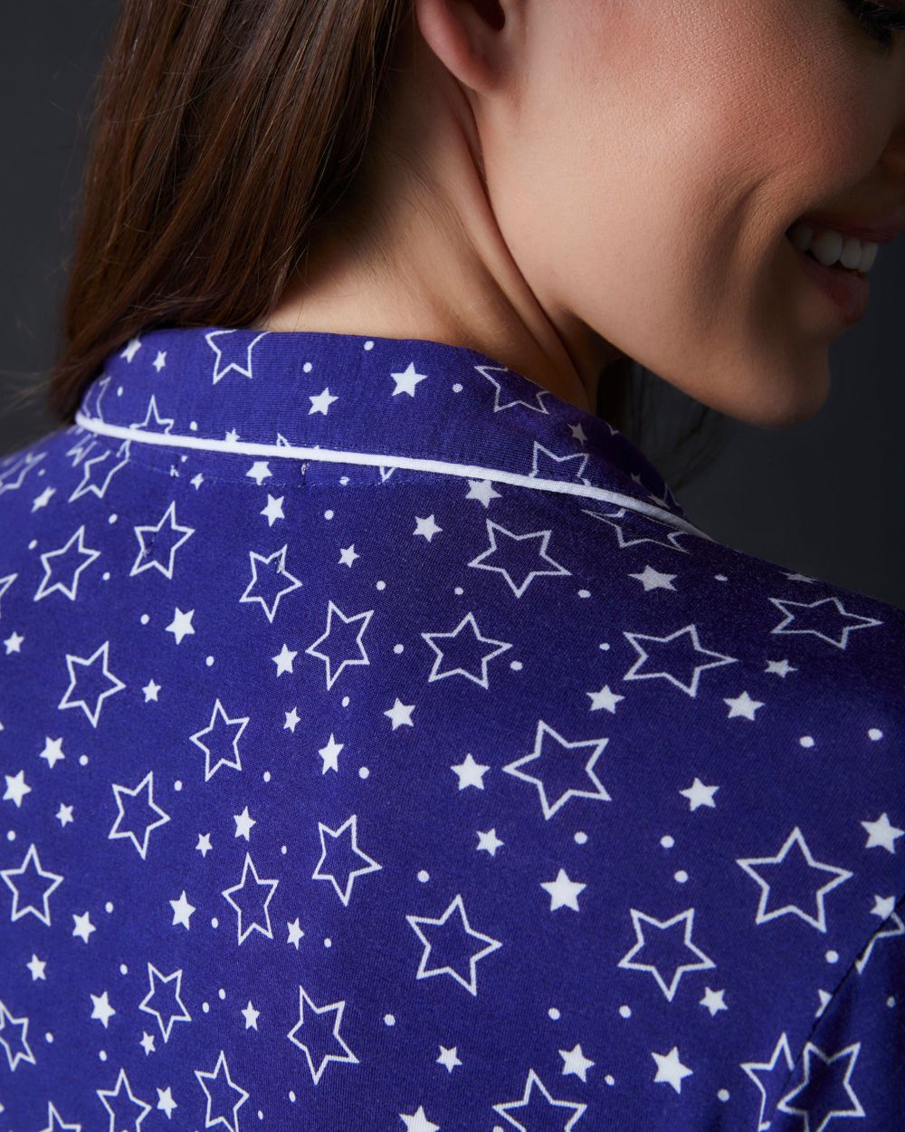 Stripe + Stare Starry Night Pyjama Set in blue