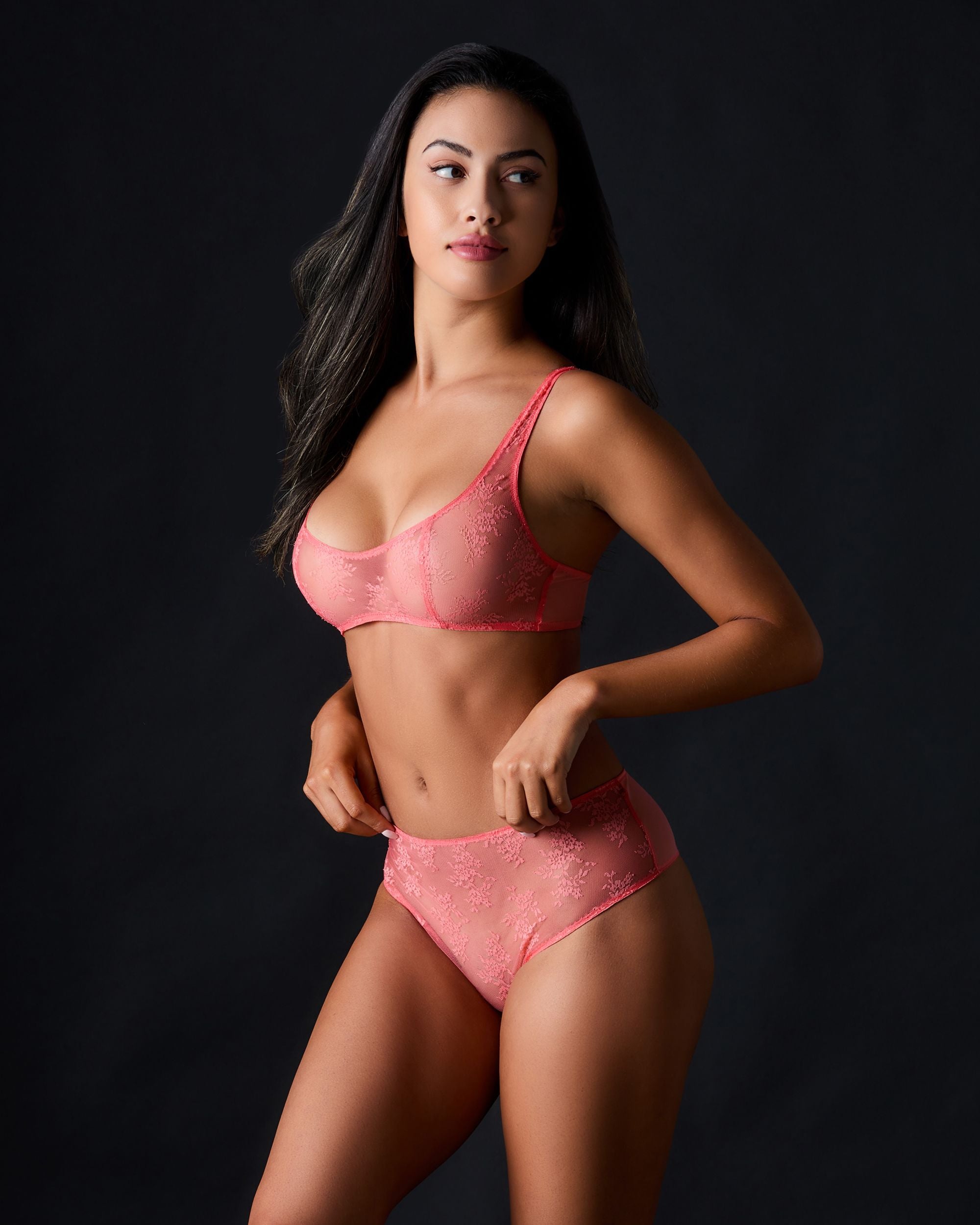 Journelle Romy Scoop Bralette in red