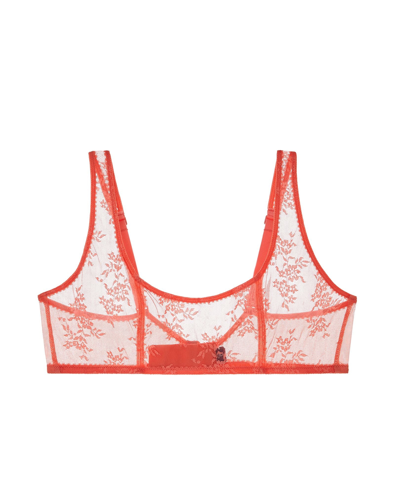 Journelle Romy Scoop Bralette in red