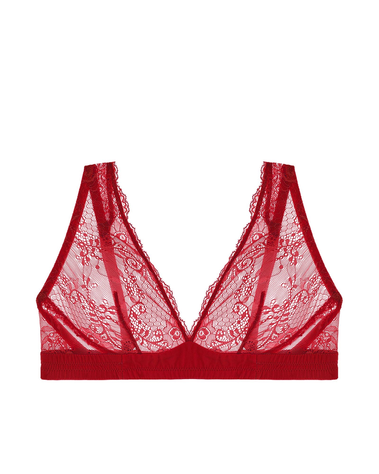 Journelle Sapna Plunge Bralette in red