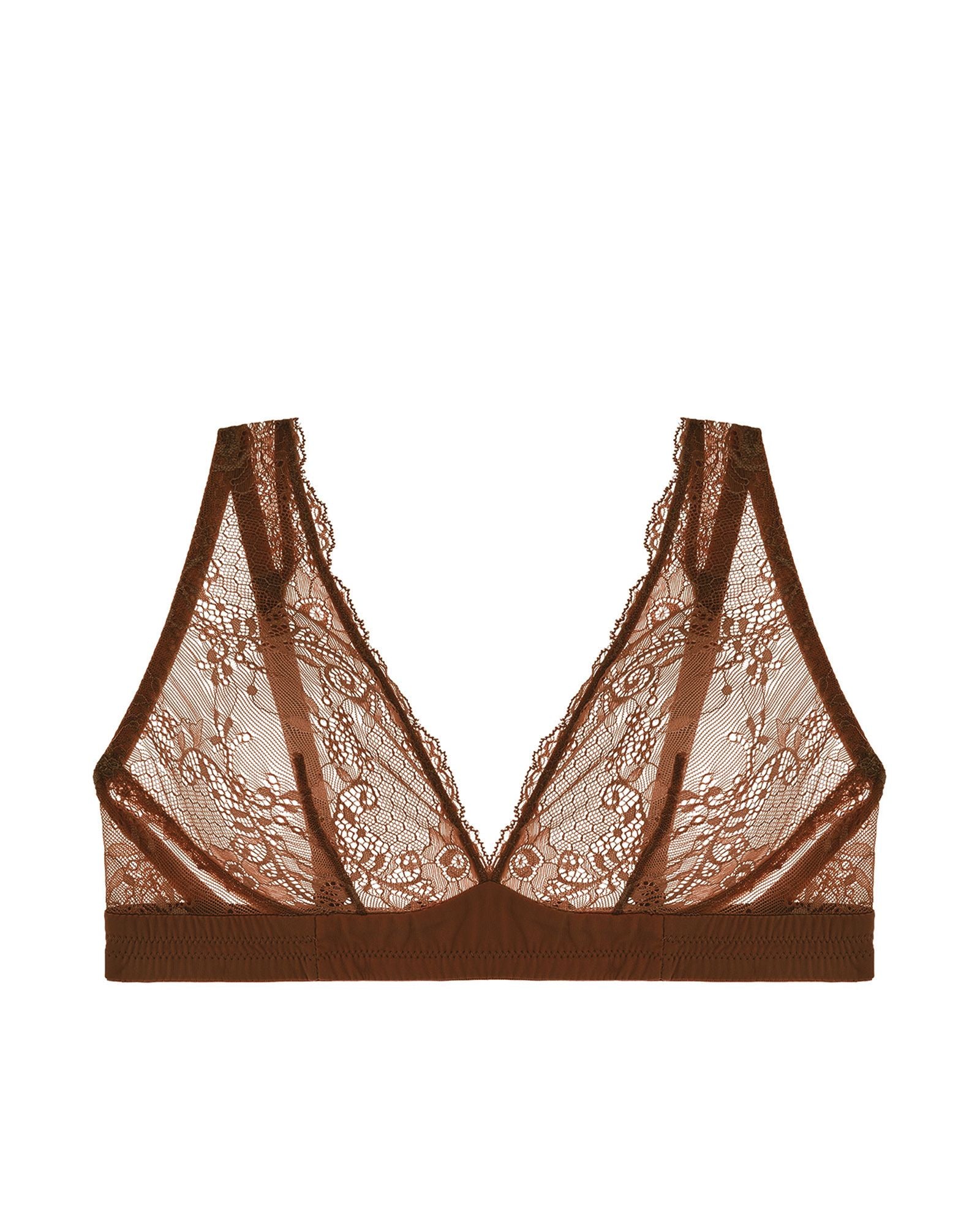 Journelle Sapna Plunge Bralette in brown