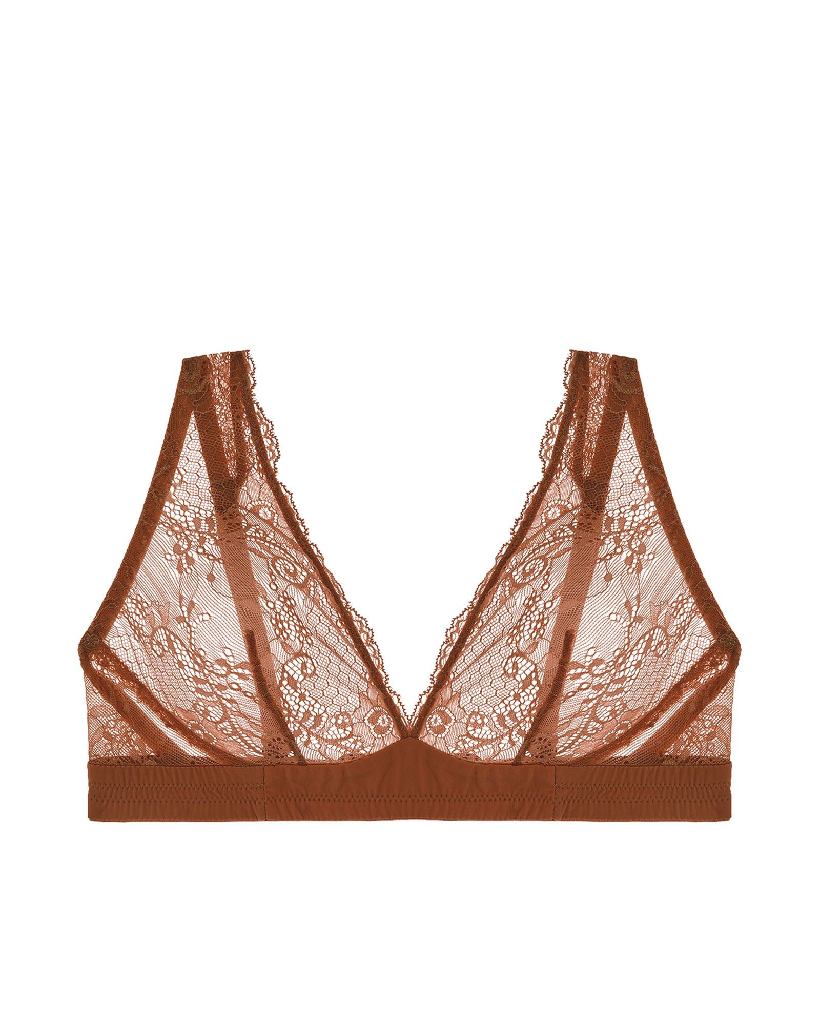 Journelle Sapna Plunge Bralette in brown