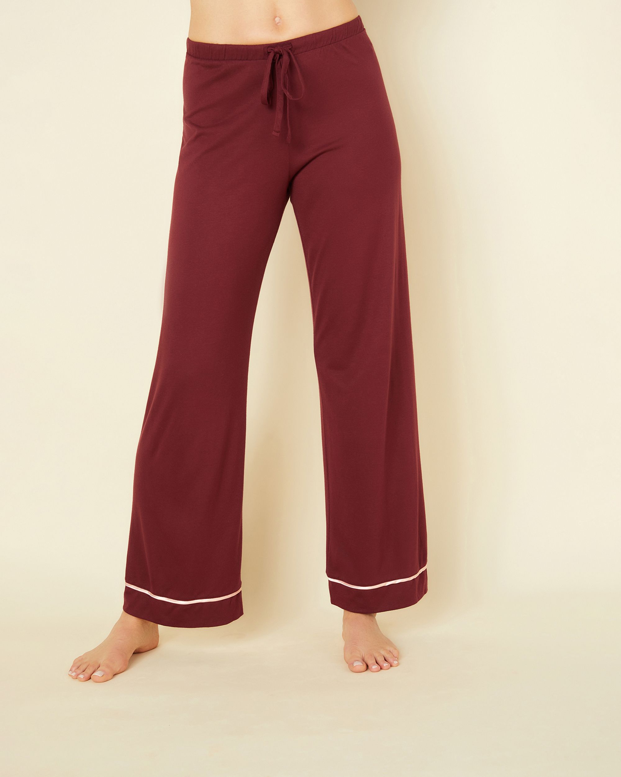 Cosabella Bella Relaxed Long Sleeve Top and Pant Pajama Set in purple