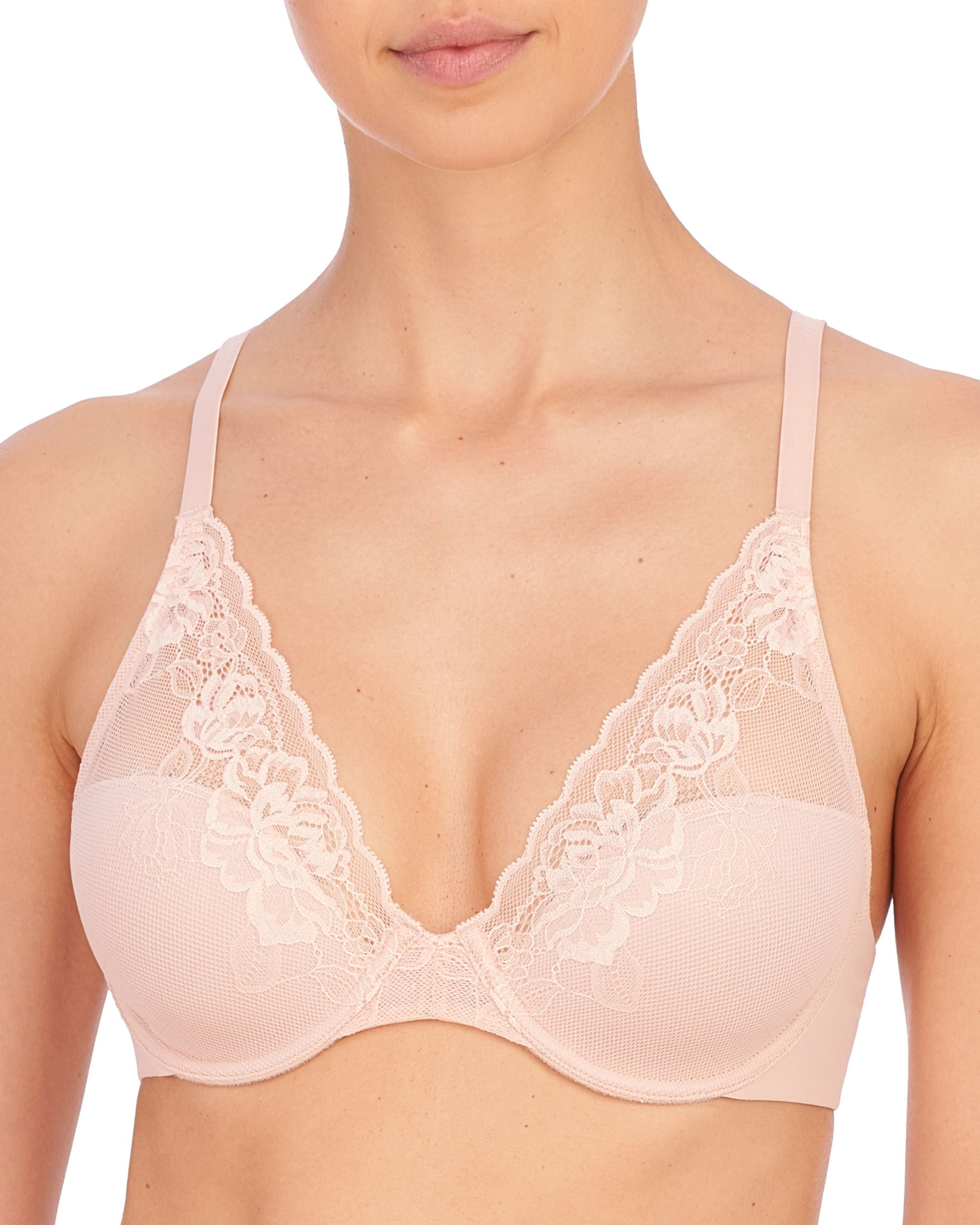 Natori Avail Full Figure Convertible Contour Underwire Bra in pink