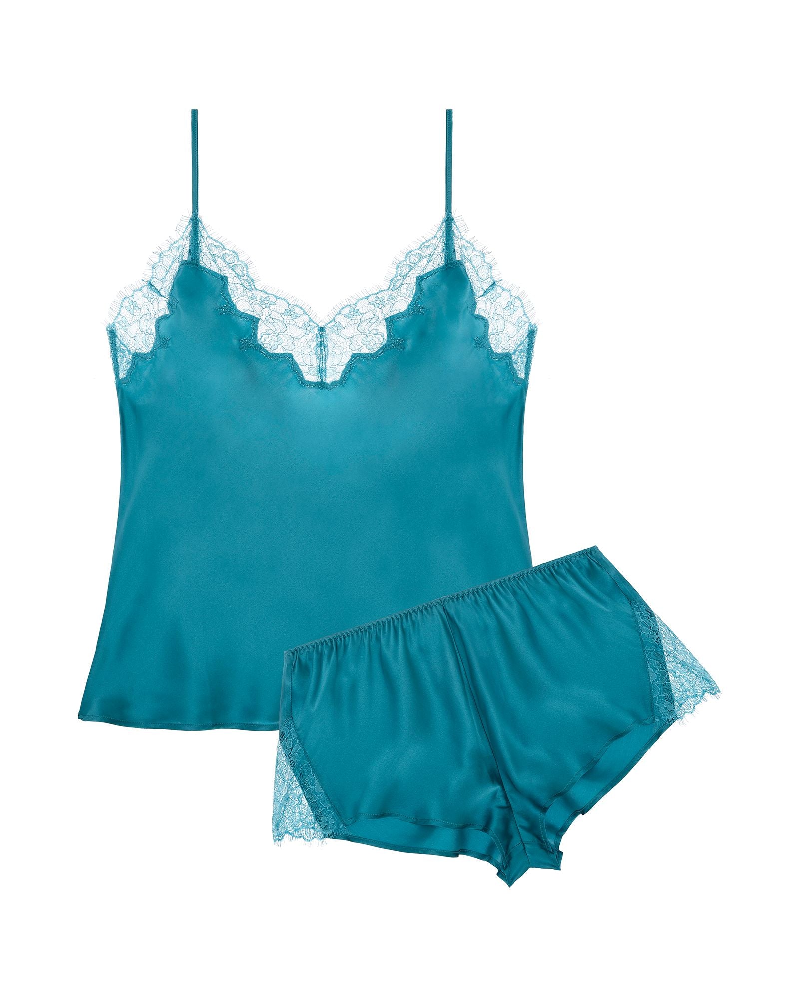 Cosabella Cosabella x Journelle Charlotte Cami & Tap Short Set in green