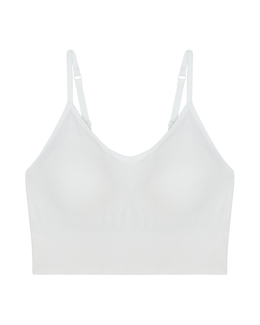 OnGossamer Cabana Cotton Seamless Crop Cami Bralette in white