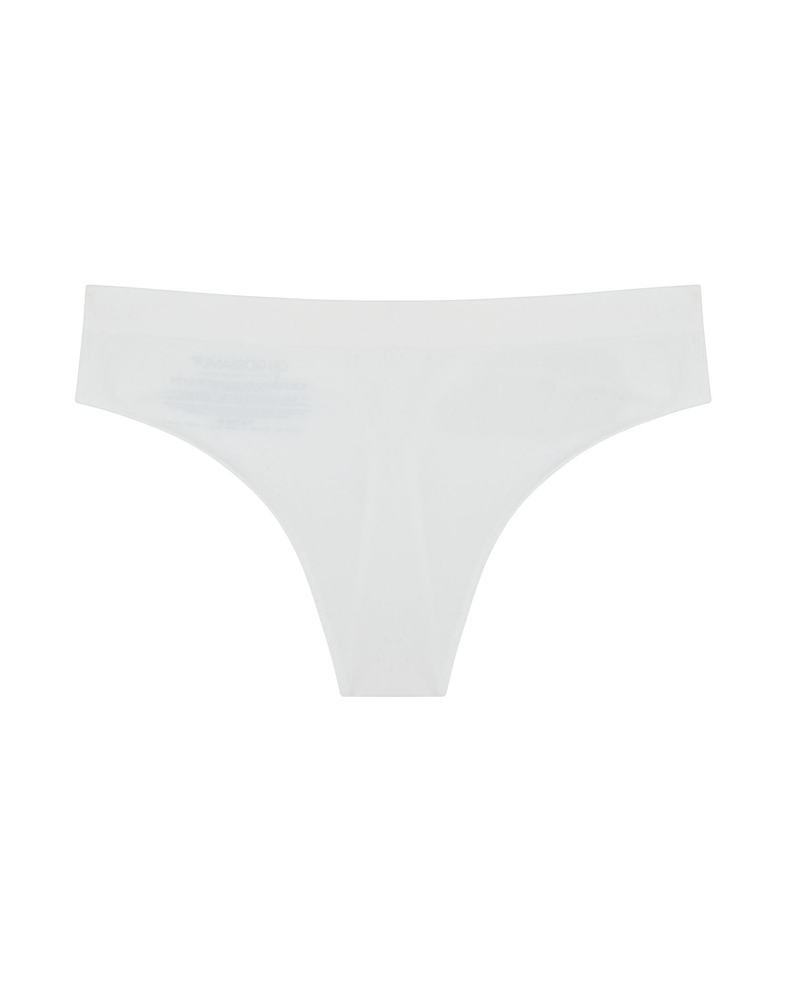 OnGossamer Cabana Cotton Seamless Thong in white