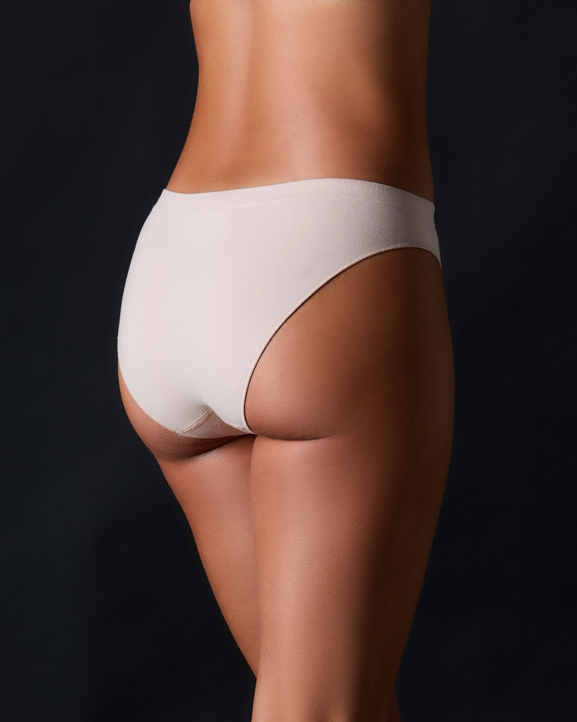 OnGossamer Cabana Cotton Seamless Bikini in beige