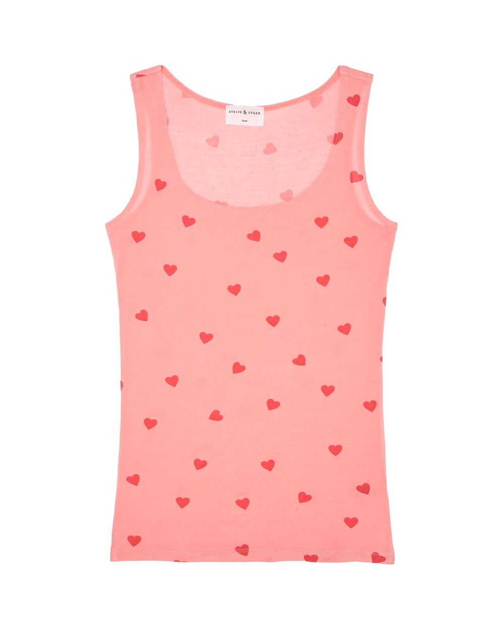 Stripe + Stare Heart Throb Tank in pink