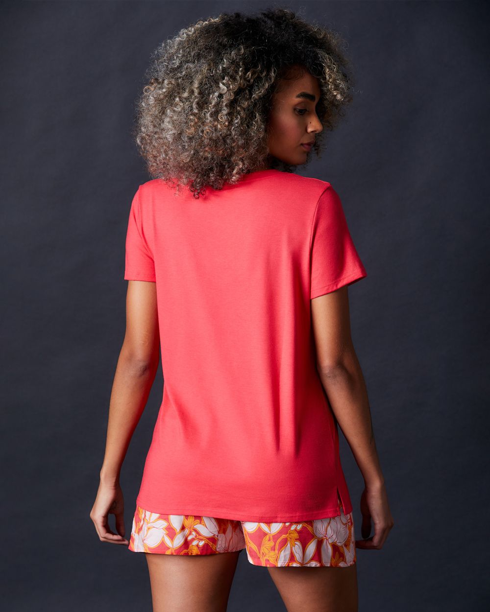 Hanro Woven Pajama Shorts in orange