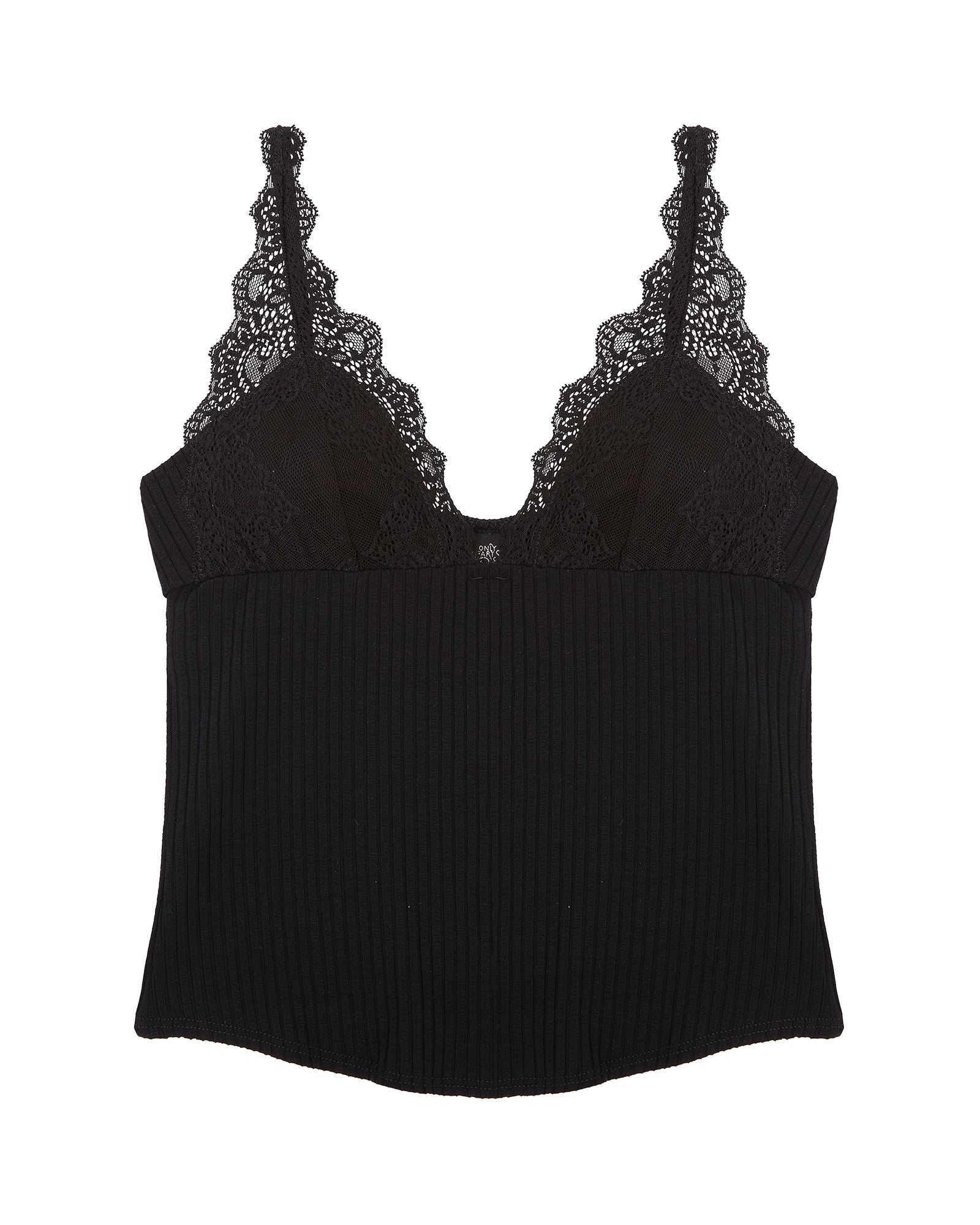 Only Hearts Eco Rib with Lace Lily Cami in black