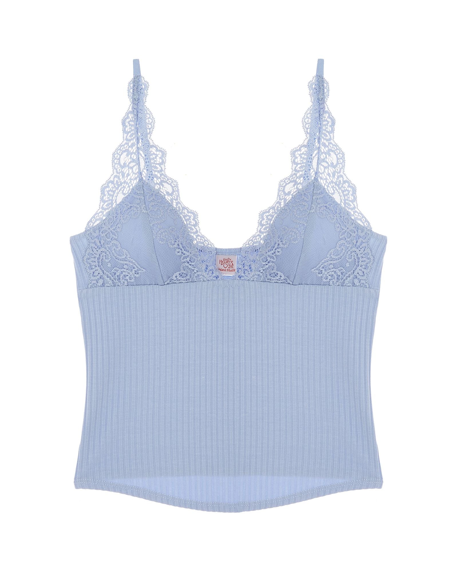 Only Hearts Eco Rib with Lace Lily Cami in blue