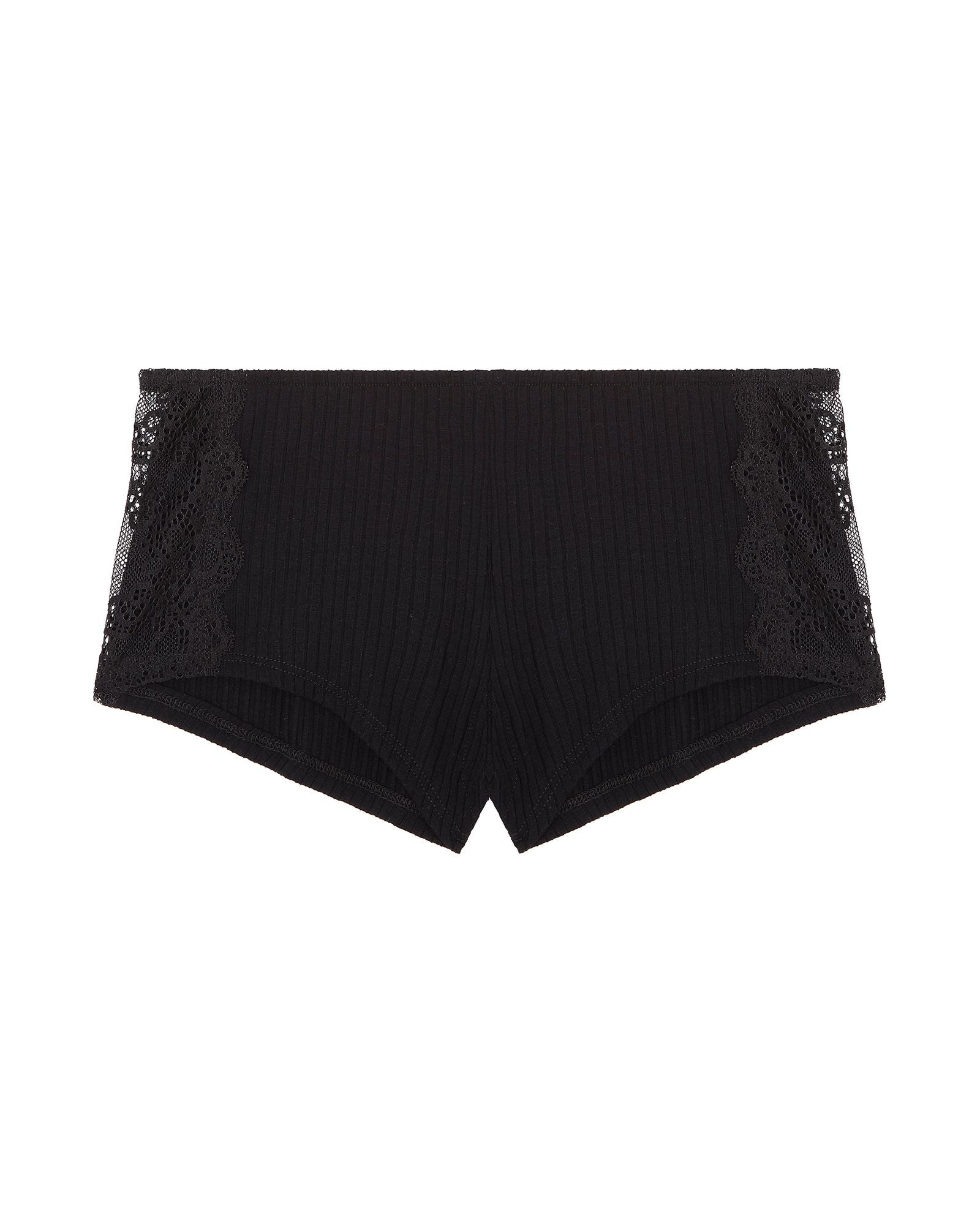 Only Hearts Eco Rib with Lace Hipster in black