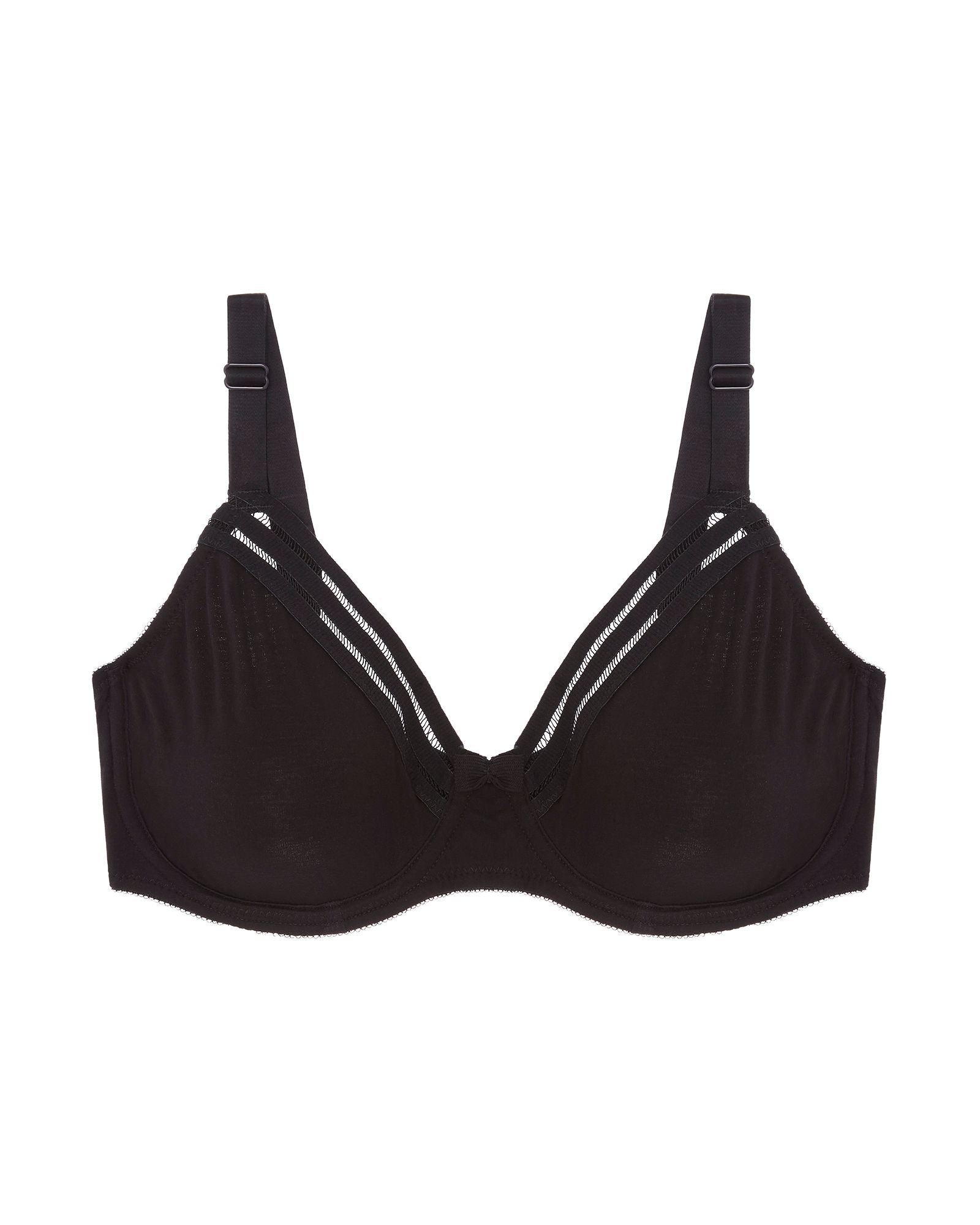 Huit Sweet Cotton Underwire Bra in black