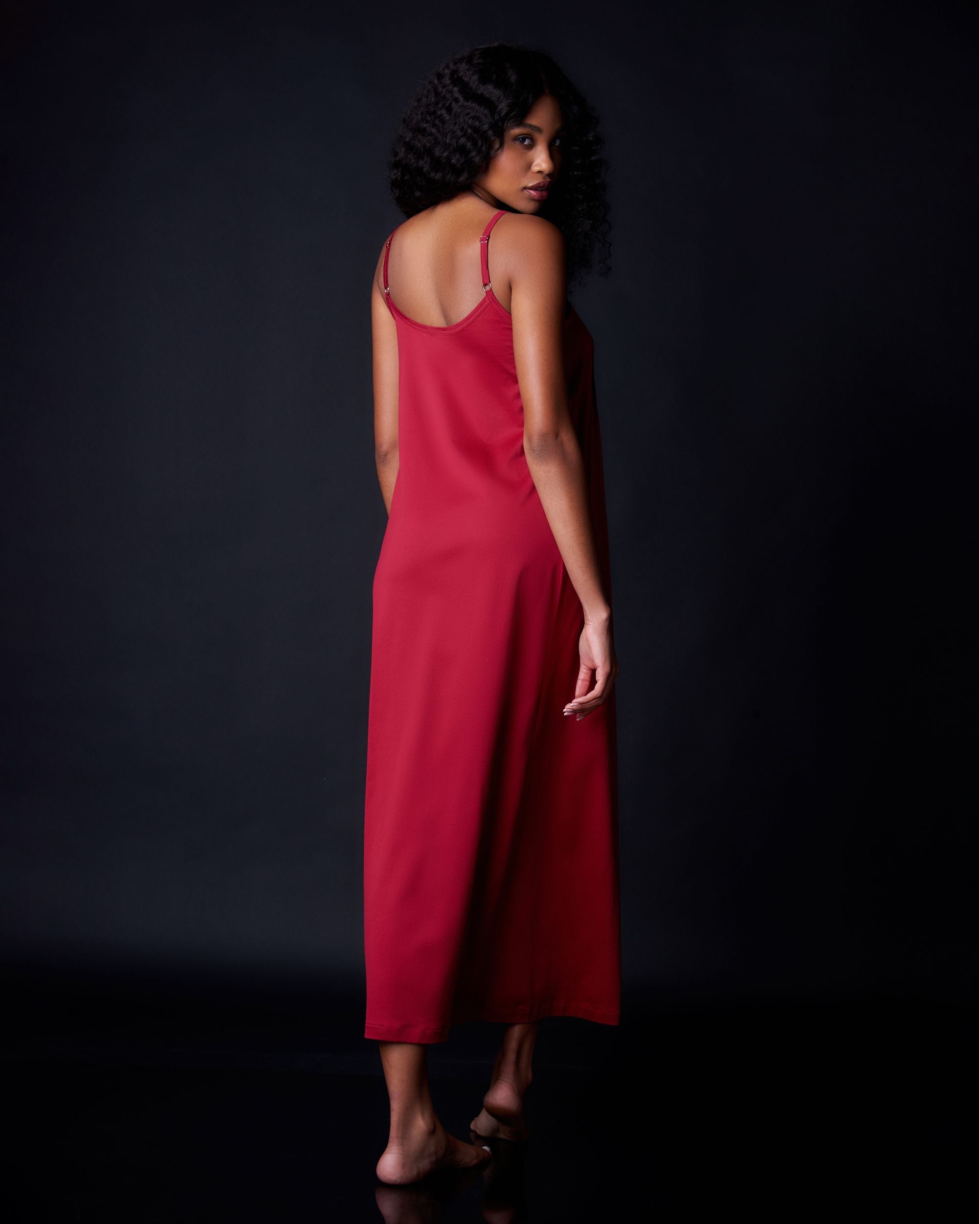 Hanro Juliet Chemise in red