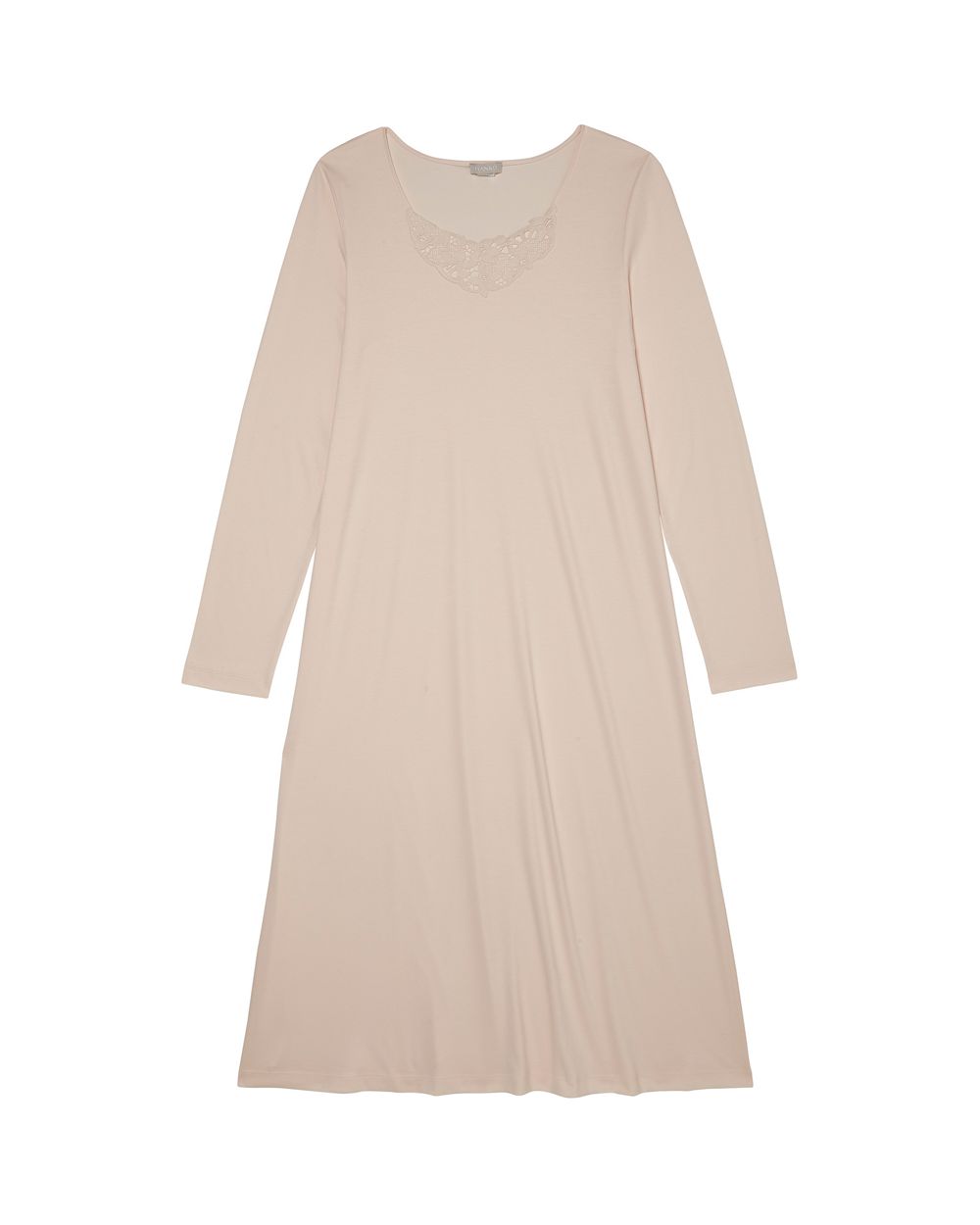 Hanro Dorea Long Sleeve Gown in pink