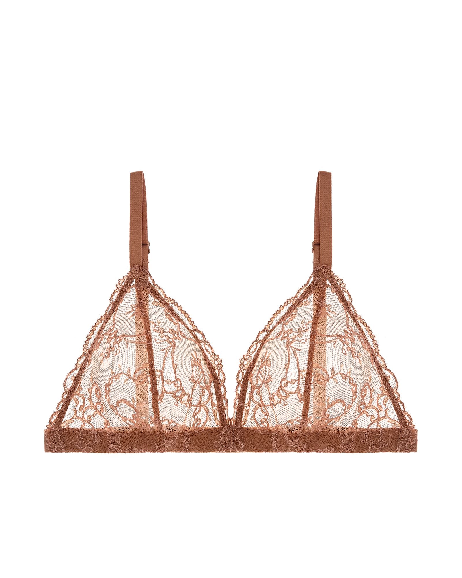 Journelle Mae Triangle Bralette in brown