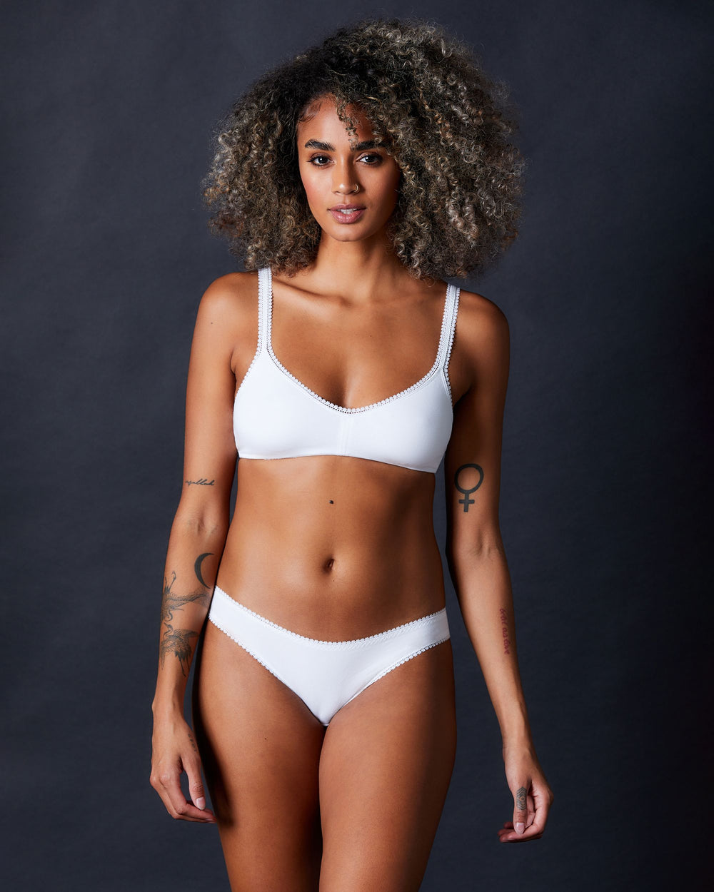 OnGossamer Cabana Cotton Bralette in white