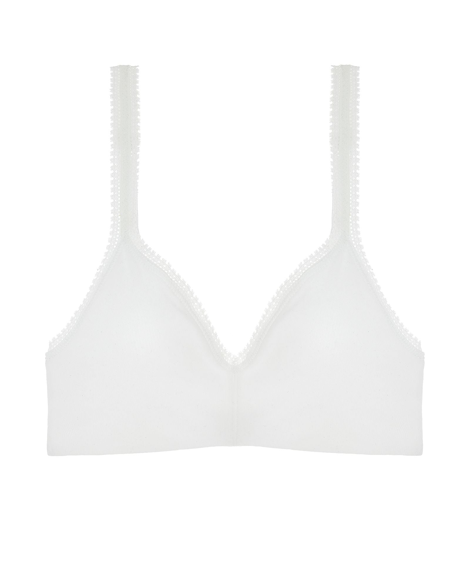 OnGossamer Cabana Cotton Bralette in white
