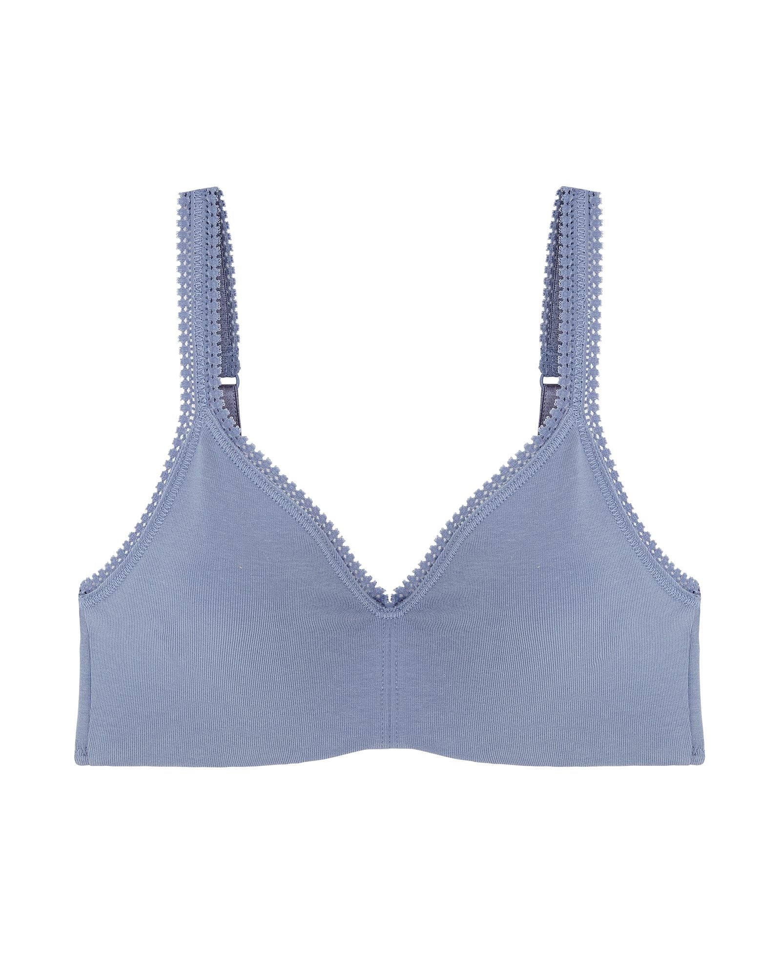 OnGossamer Cabana Cotton Bralette in blue