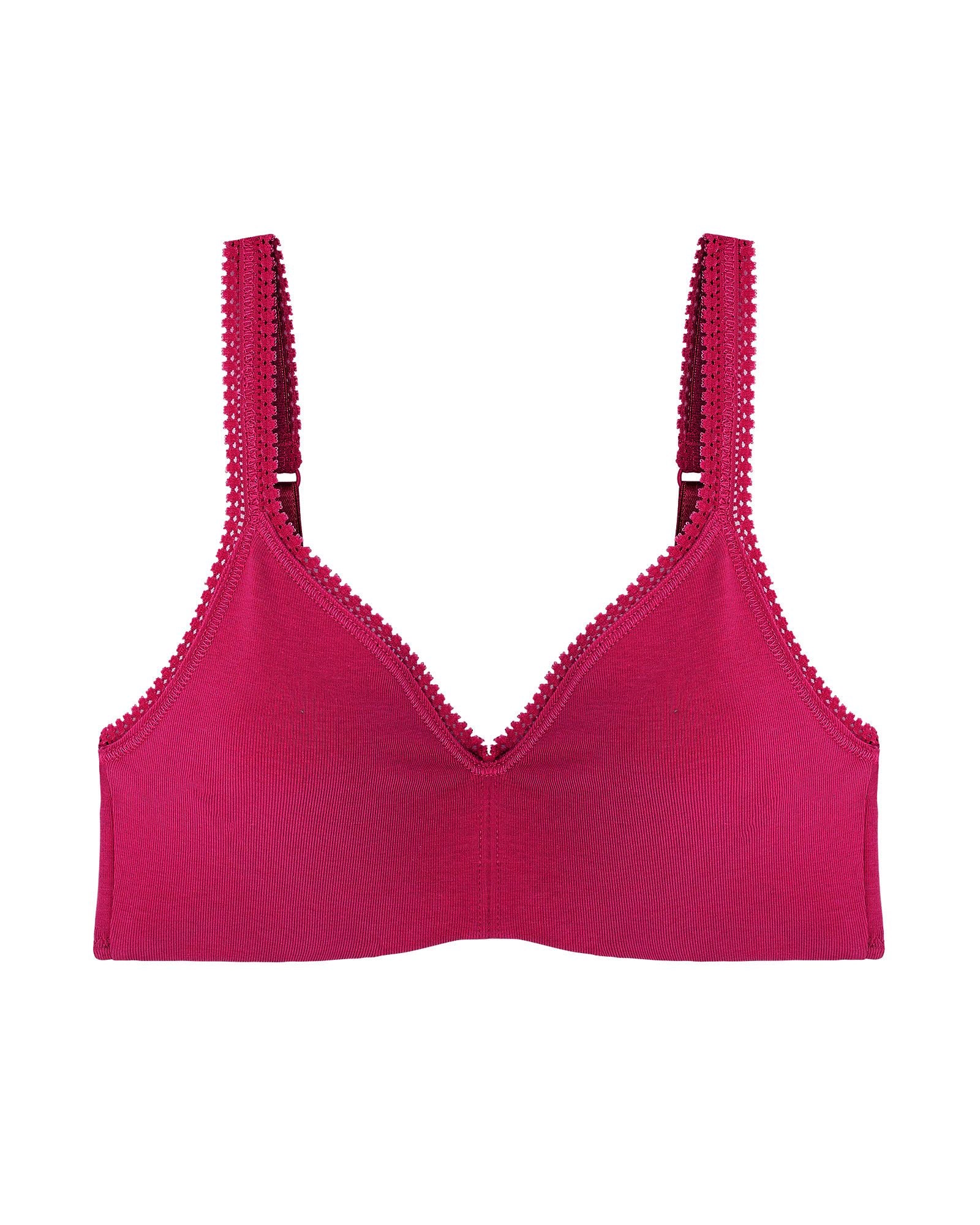 OnGossamer Cabana Cotton Bralette in pink