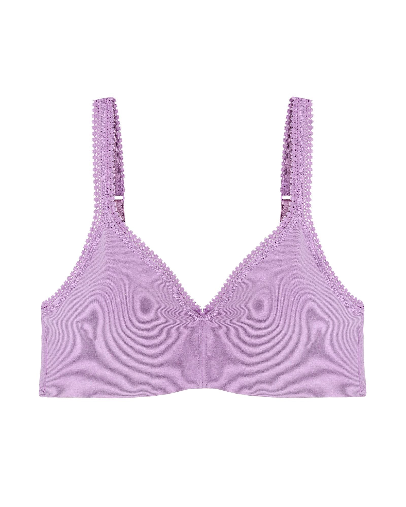 OnGossamer Cabana Cotton Bralette in purple