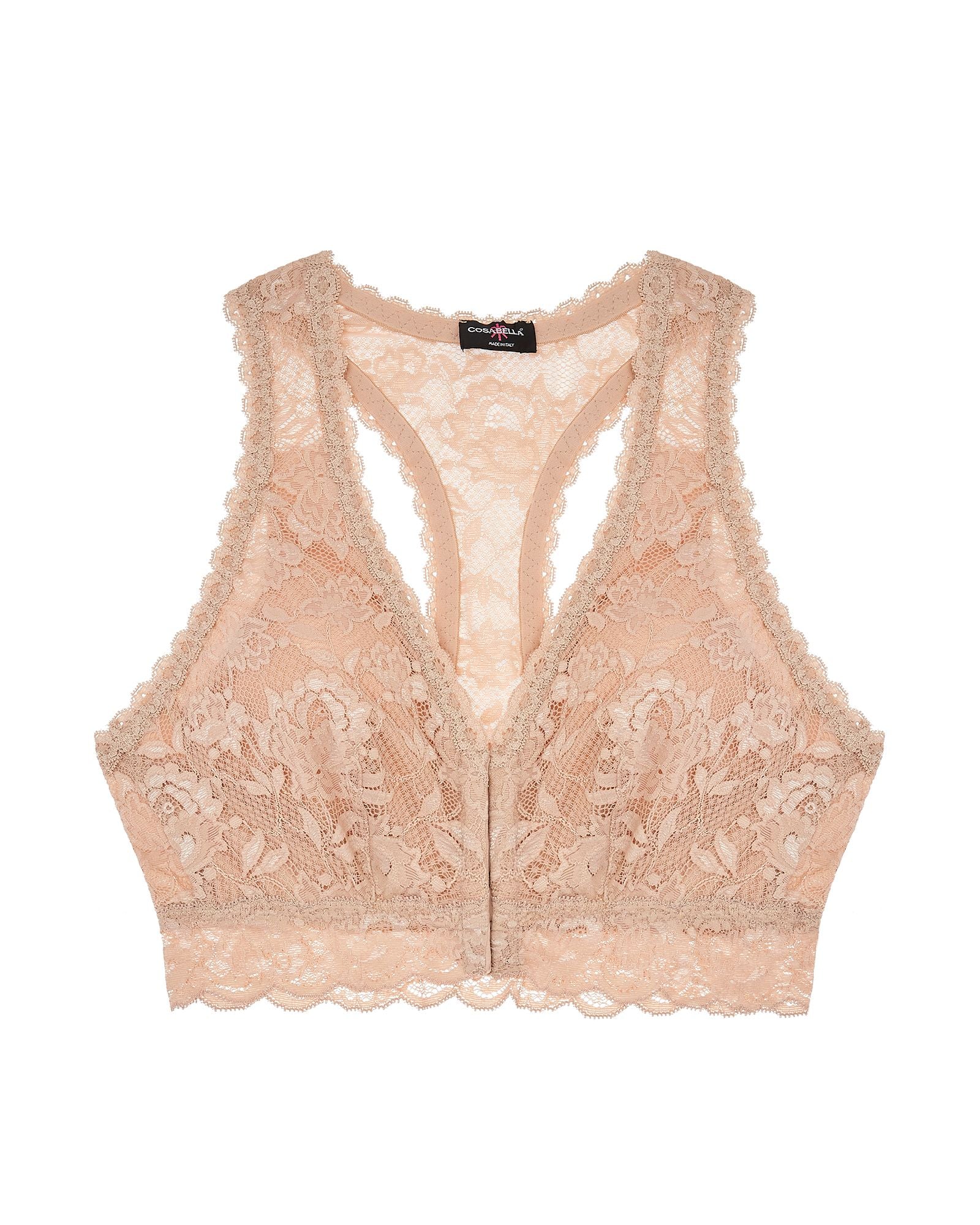 Cosabella Never Say Never Valeria Post-Surgical Front Closure Bralette in beige