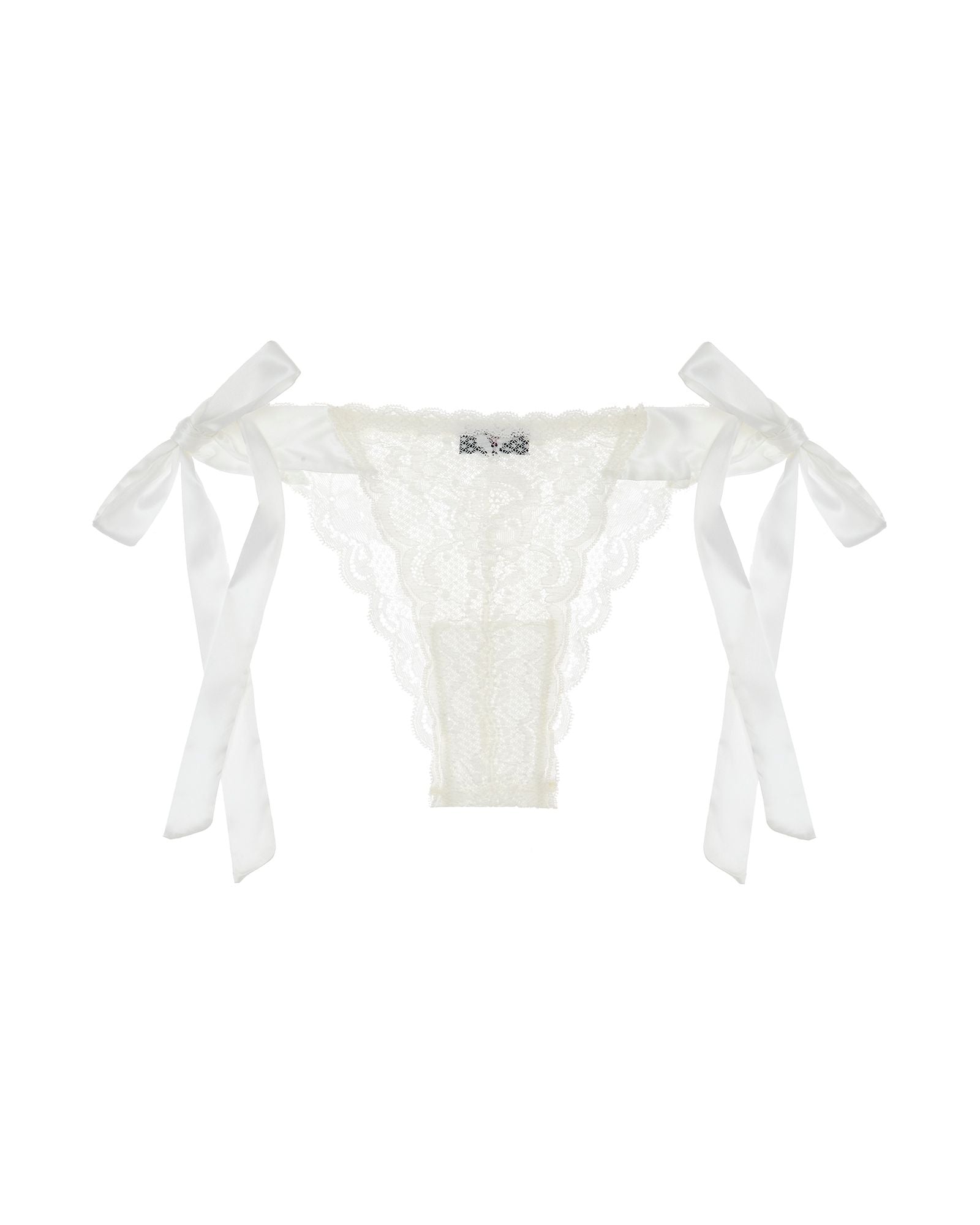 Cosabella Never Say Never Tie Me Up Brazilian in white