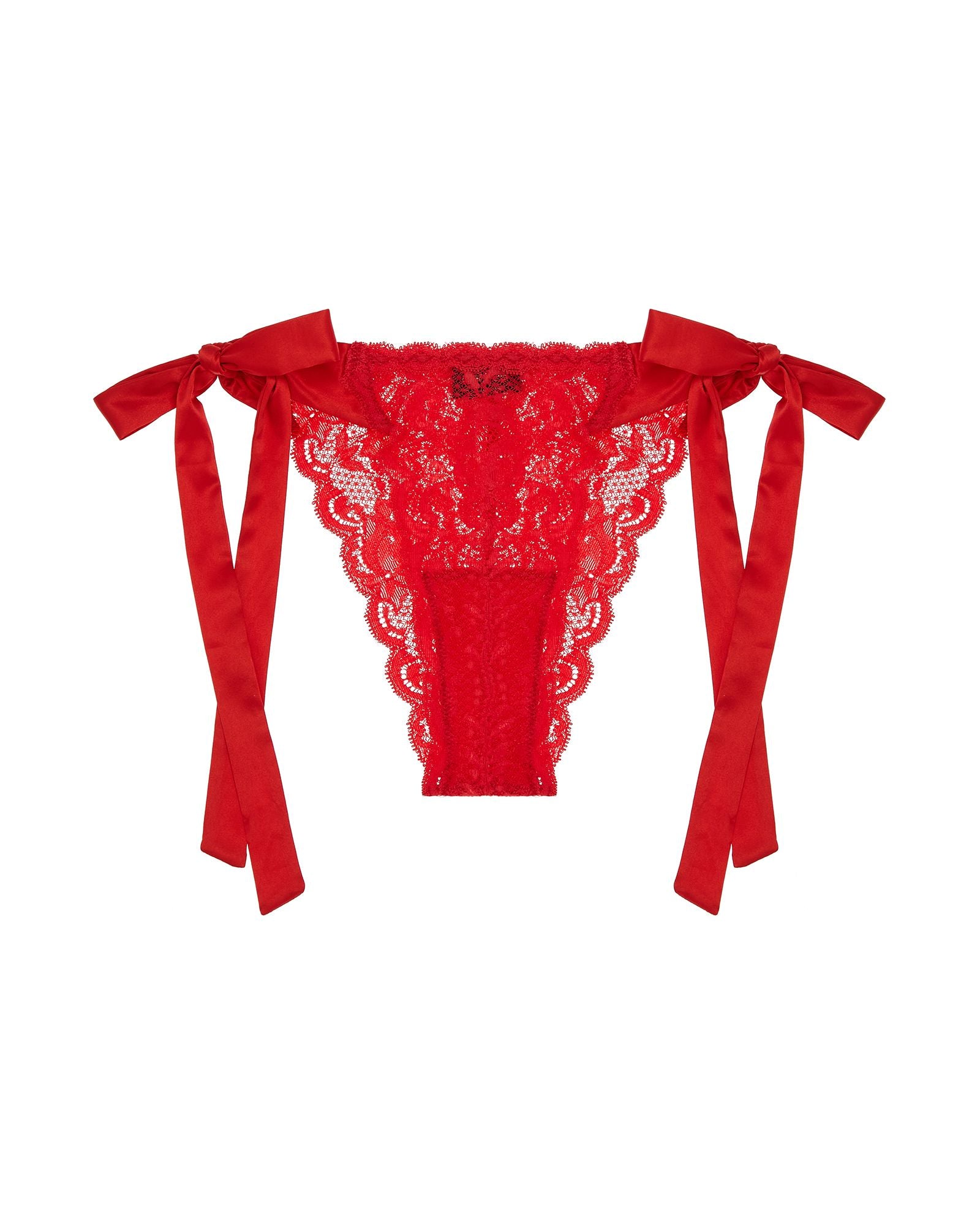 Cosabella Never Say Never Tie Me Up Brazilian in red