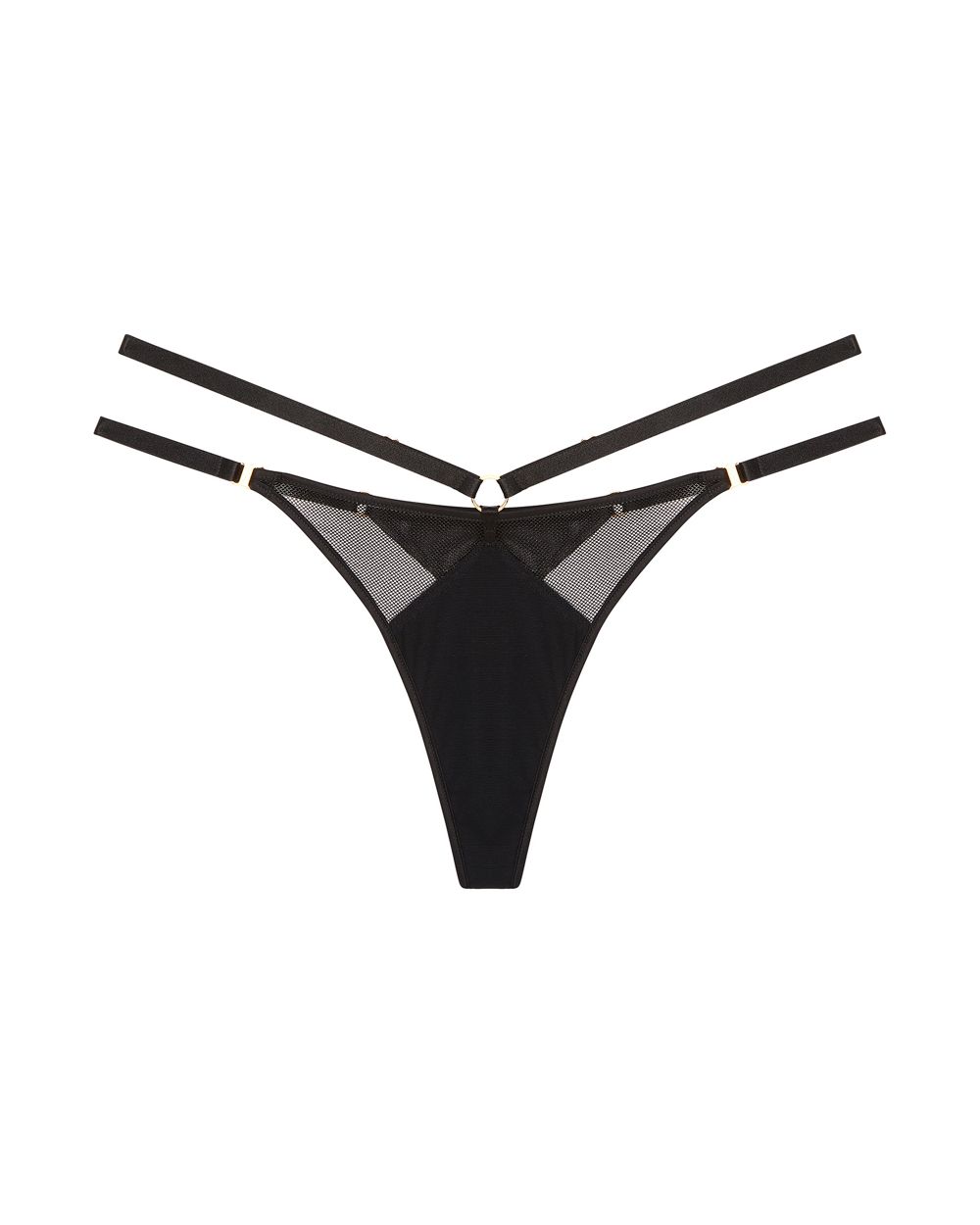 Bordelle Ula Strap Thong in black