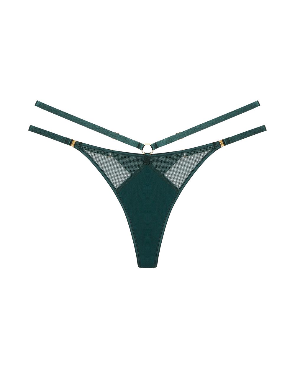 Bordelle Ula Strap Thong in green