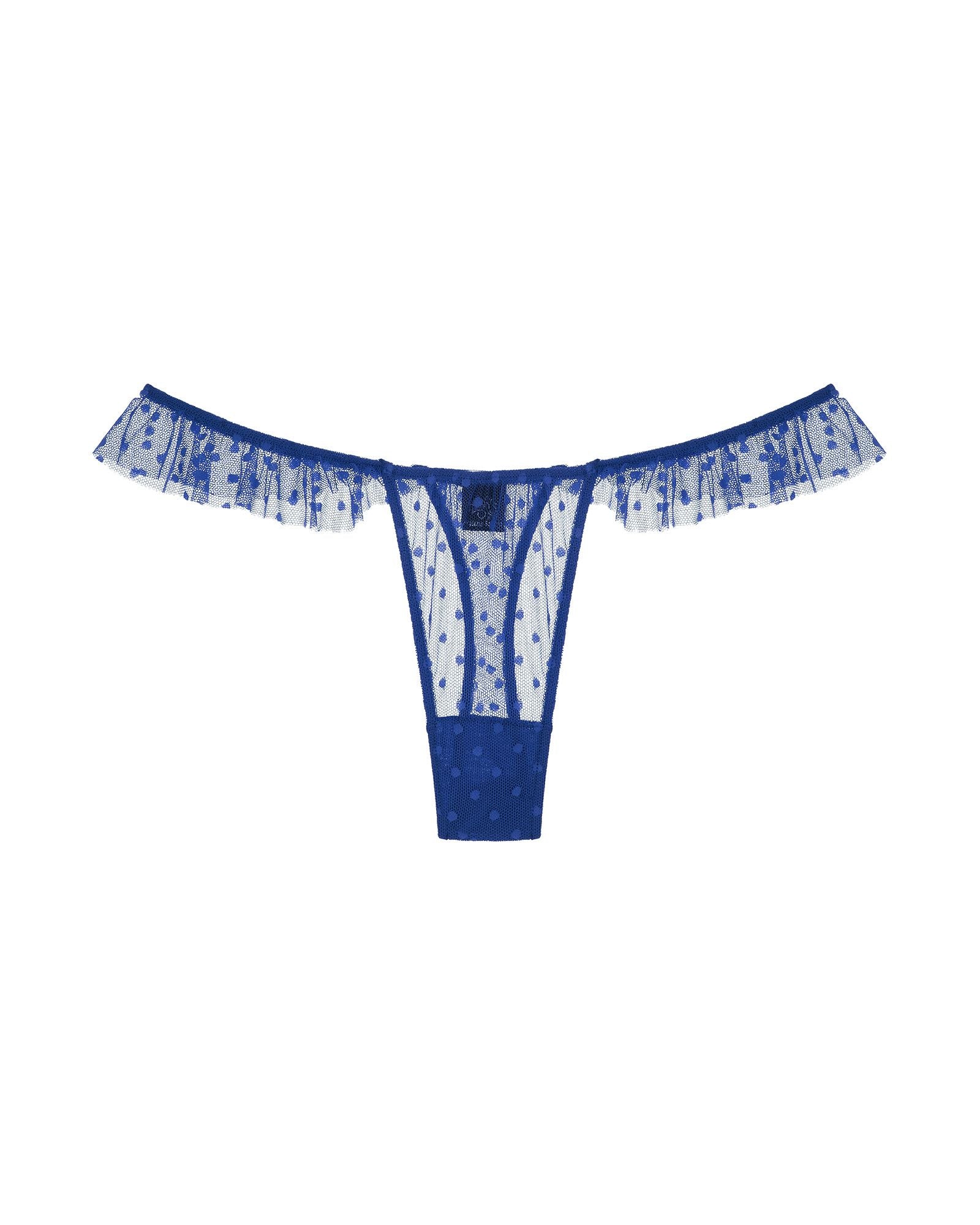 Only Hearts Coucou Lola Ruffle Thong in blue