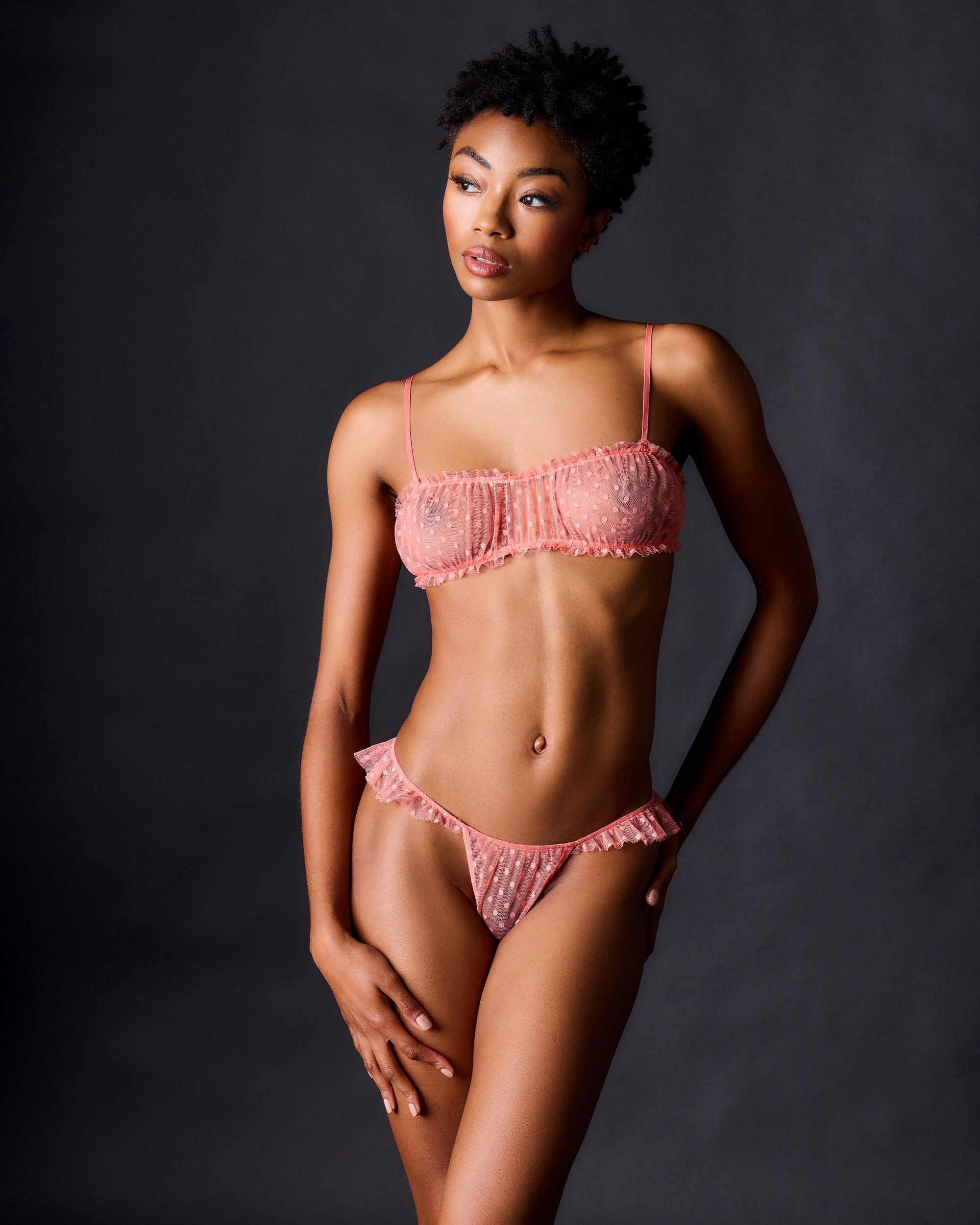 Only Hearts Coucou Lola Ruffle Thong in orange