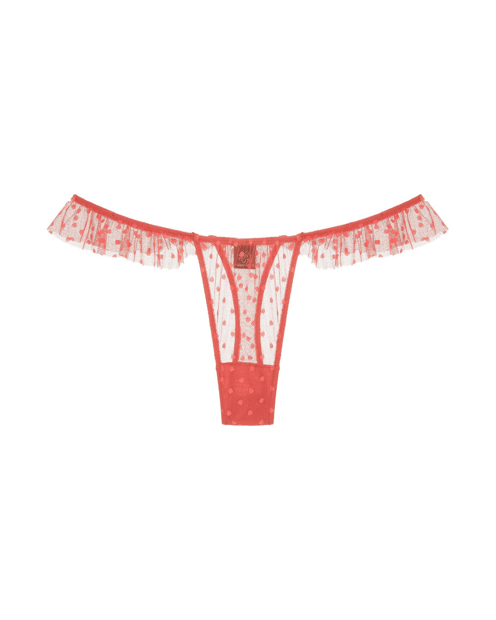 Only Hearts Coucou Lola Ruffle Thong in orange
