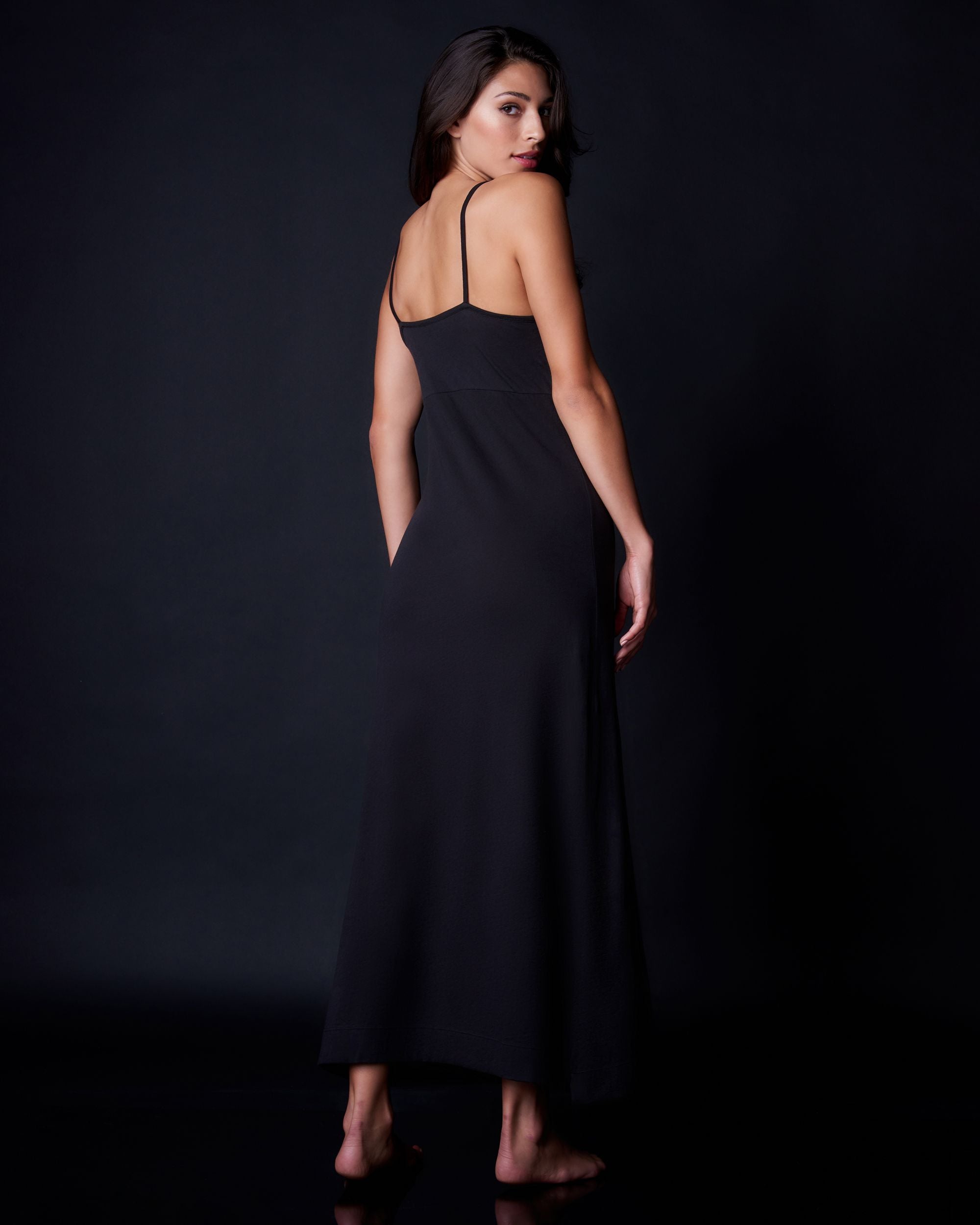 Only Hearts Organic Cotton Gown in black