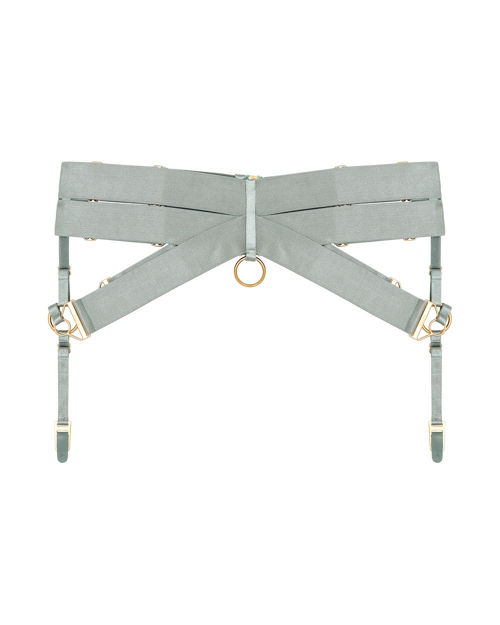Bordelle Aurea Suspender in green