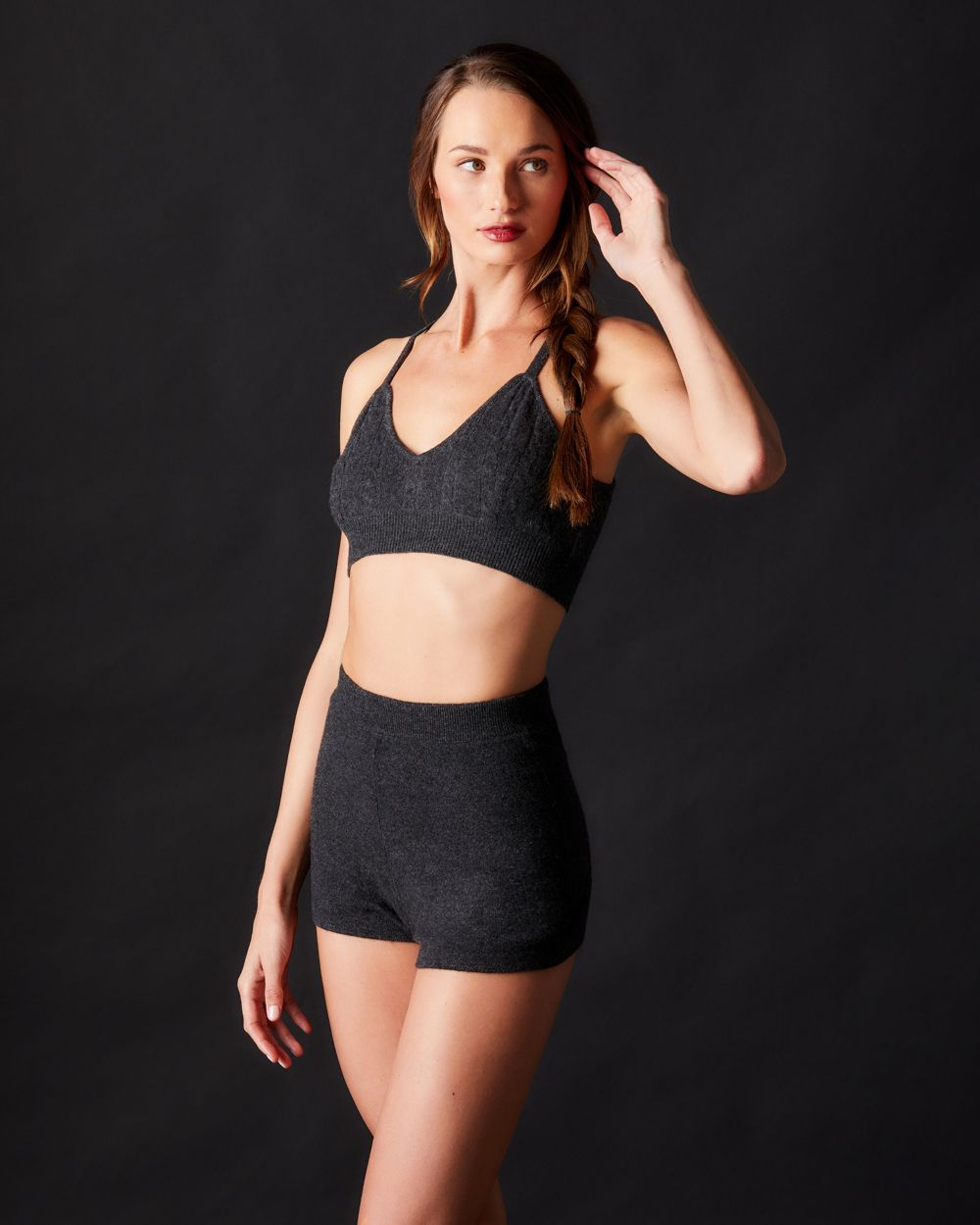 Else Cashmere Bralette in black