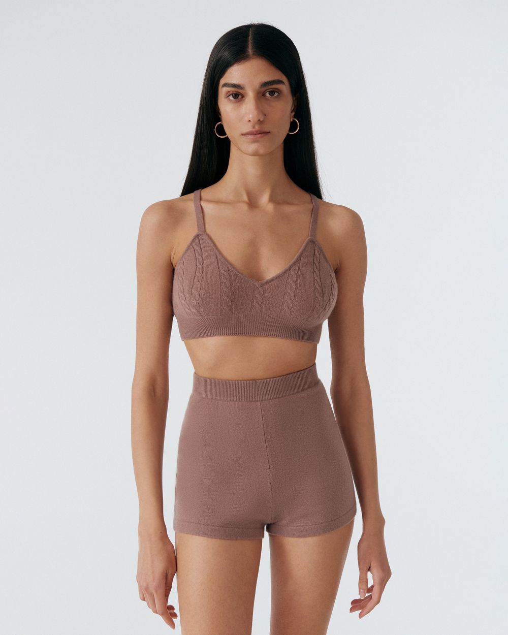 Else Cashmere Shorts in beige